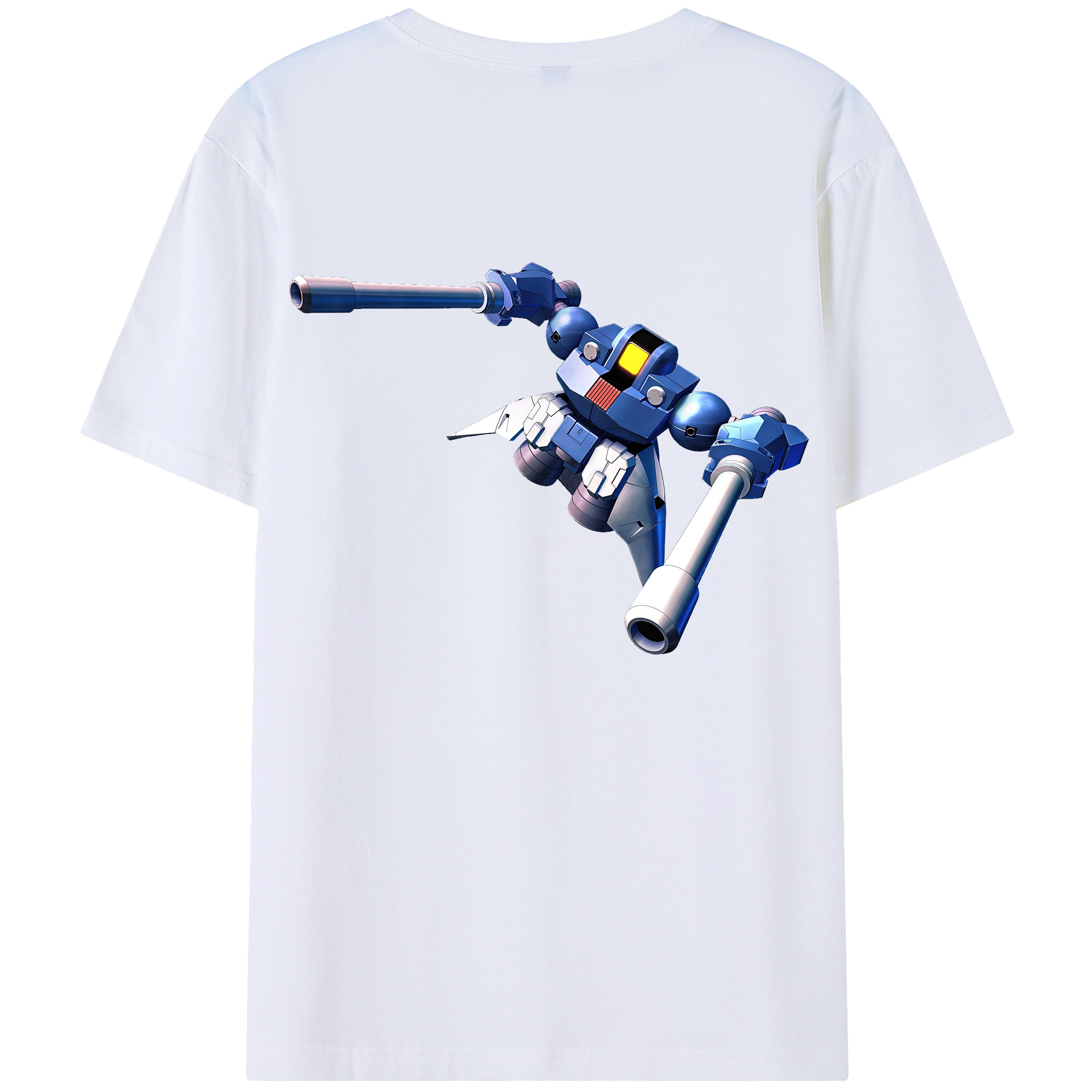 （画像用） 機動戦士ガンダム Mobile Suit Gundam 綿100％ メンズ半袖Tシャツ（バックプリント） 通気性
