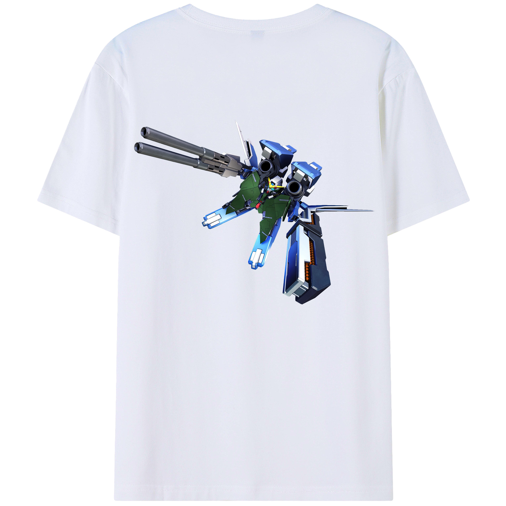 （画像用） 機動戦士ガンダム Mobile Suit Gundam 綿100％ メンズ半袖Tシャツ（バックプリント） 通気性