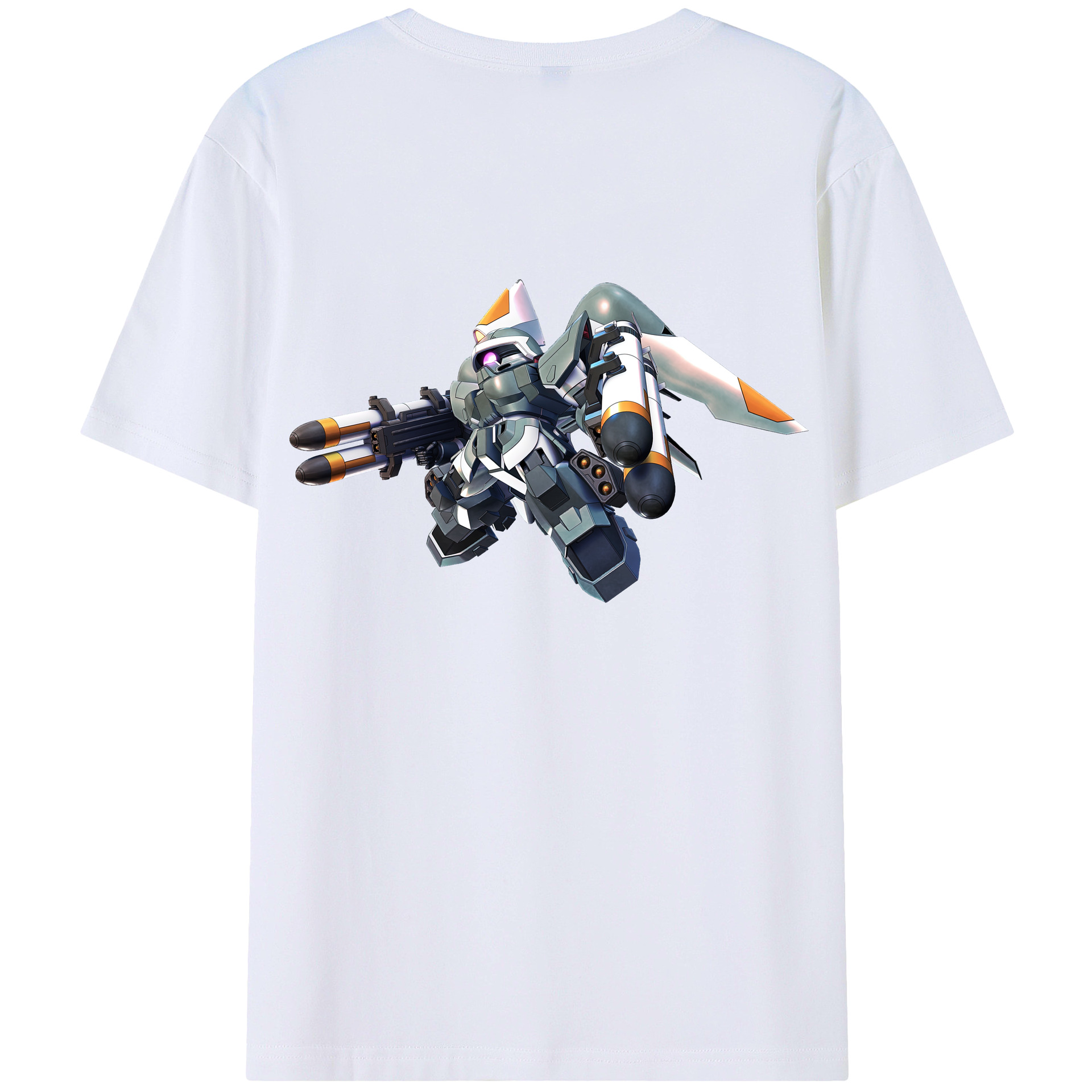 （画像用） 機動戦士ガンダム Mobile Suit Gundam 綿100％ メンズ半袖Tシャツ（バックプリント） 通気性