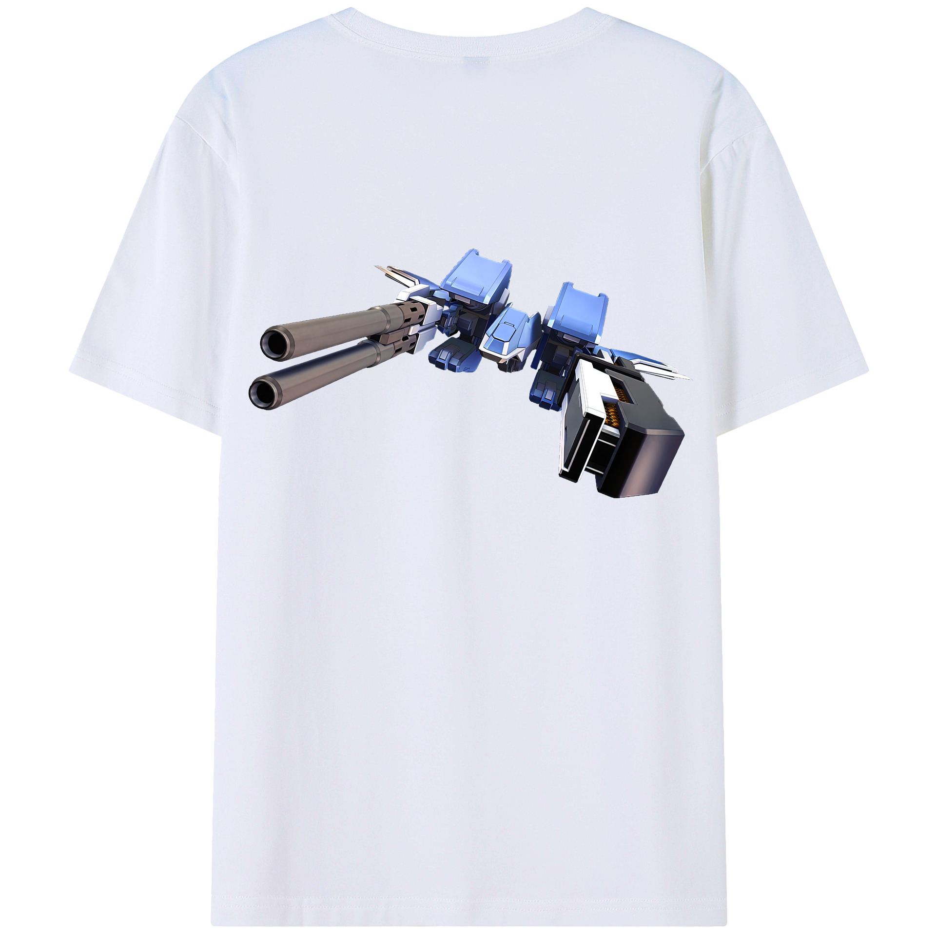 （画像用） 機動戦士ガンダム Mobile Suit Gundam 綿100％ メンズ半袖Tシャツ（バックプリント） 通気性