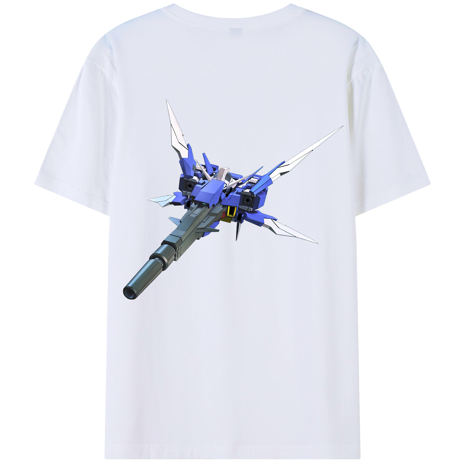 （画像用） 機動戦士ガンダム Mobile Suit Gundam 綿100％ メンズ半袖Tシャツ（バックプリント） 通気性
