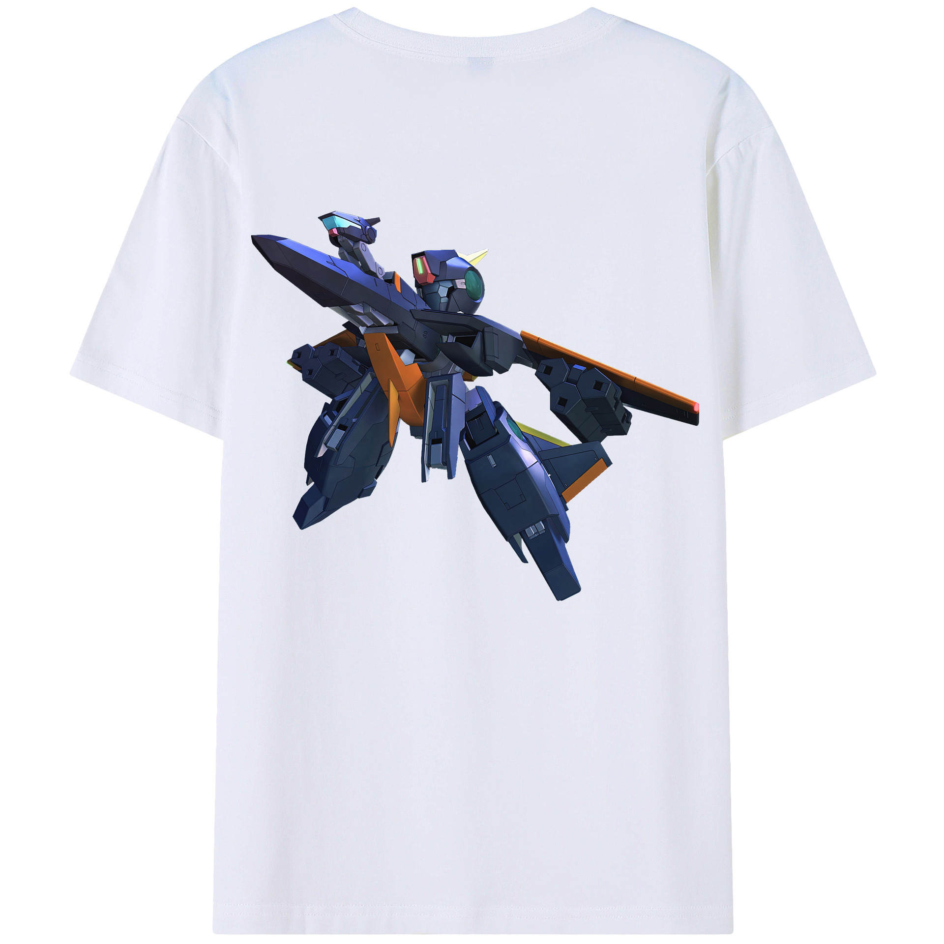 （画像用） 機動戦士ガンダム Mobile Suit Gundam 綿100％ メンズ半袖Tシャツ（バックプリント） 通気性