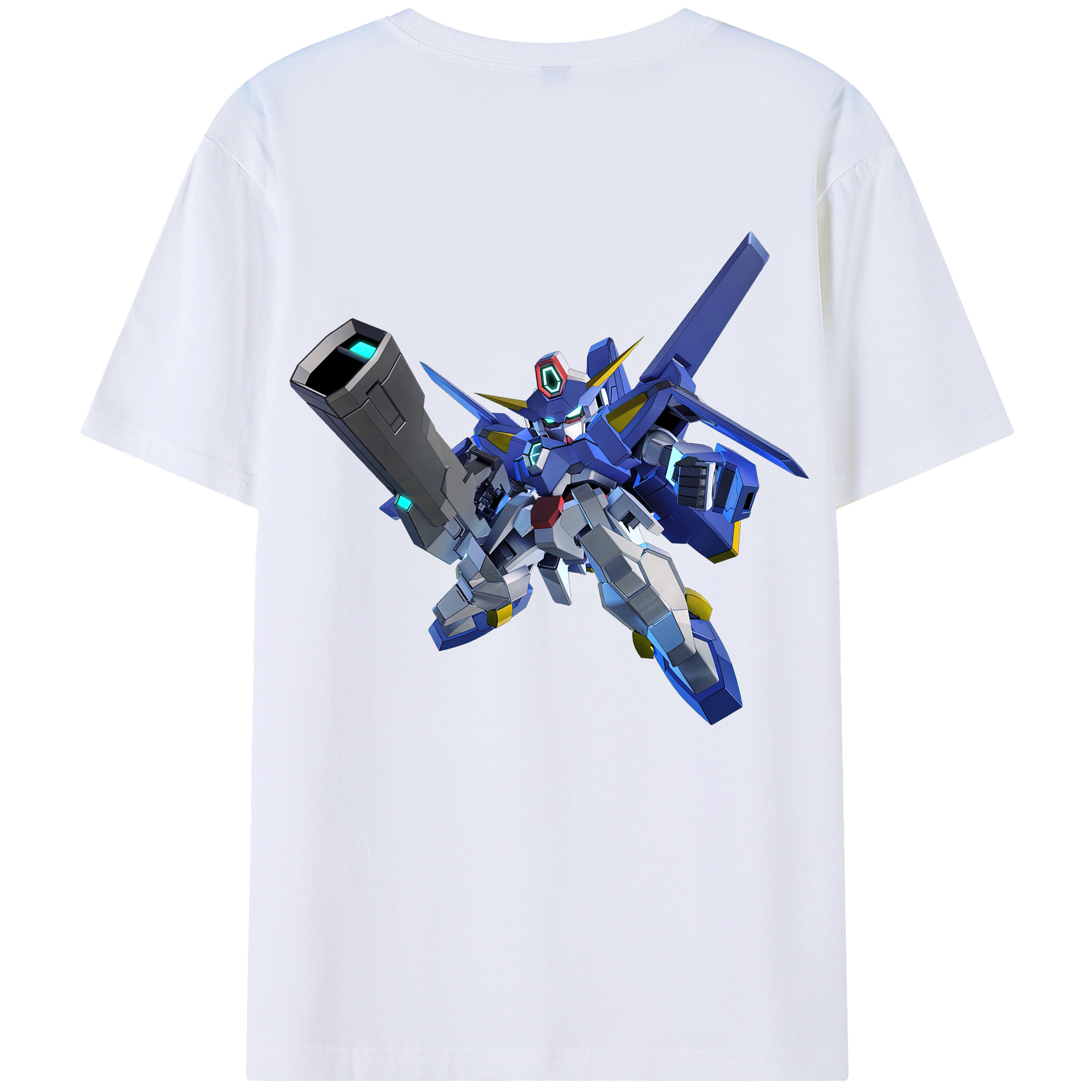 （画像用） 機動戦士ガンダム Mobile Suit Gundam 綿100％ メンズ半袖Tシャツ（バックプリント） 通気性