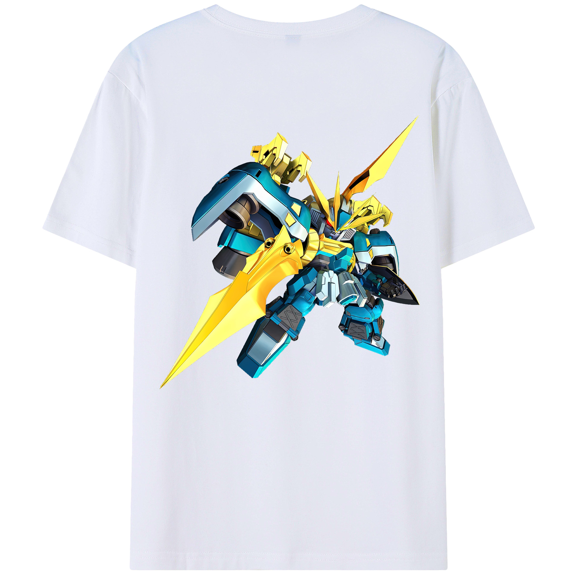 （画像用） 機動戦士ガンダム Mobile Suit Gundam 綿100％ メンズ半袖Tシャツ（バックプリント） 通気性