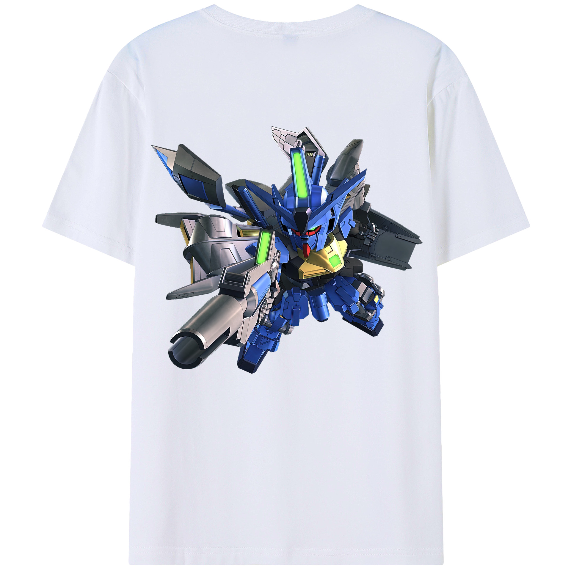 （画像用） 機動戦士ガンダム Mobile Suit Gundam 綿100％ メンズ半袖Tシャツ（バックプリント） 通気性
