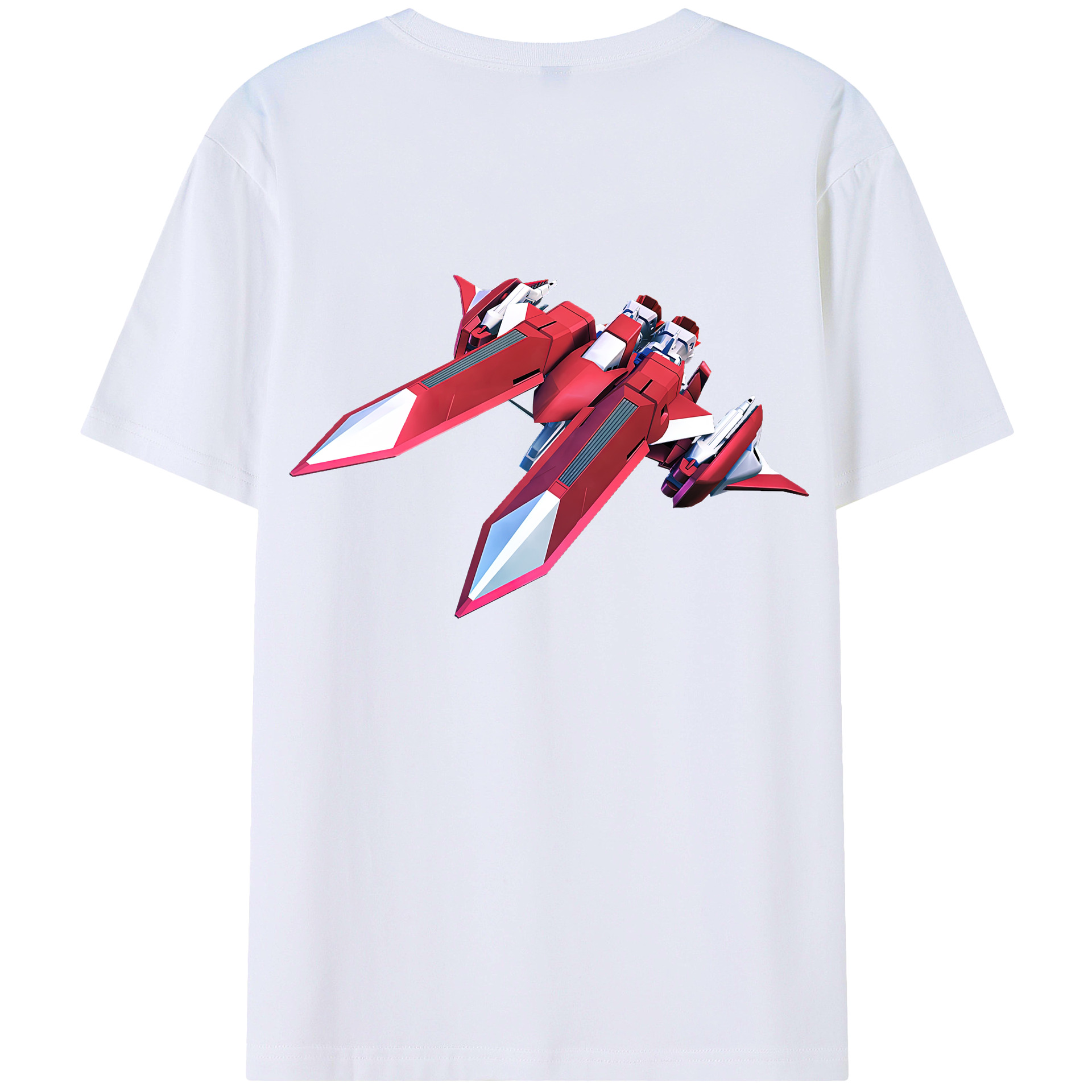 （画像用） 機動戦士ガンダム Mobile Suit Gundam 綿100％ メンズ半袖Tシャツ（バックプリント） 通気性