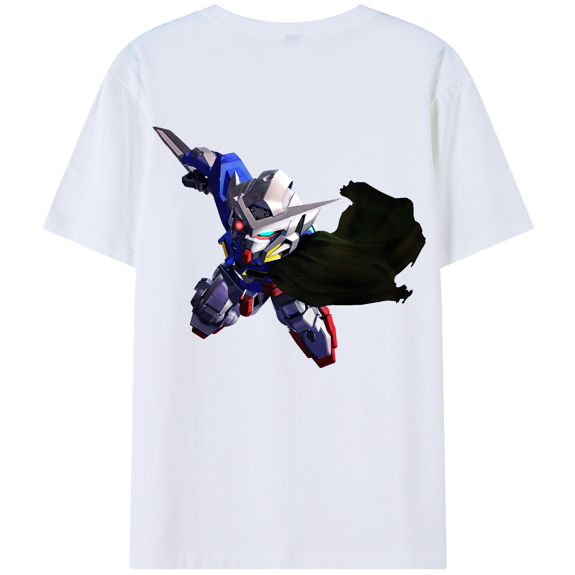 （画像用） 機動戦士ガンダム Mobile Suit Gundam 綿100％ メンズ半袖Tシャツ（バックプリント） 通気性