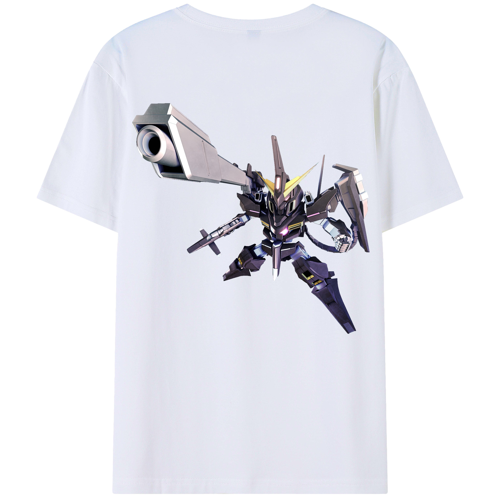 （画像用） 機動戦士ガンダム Mobile Suit Gundam 綿100％ メンズ半袖Tシャツ（バックプリント） 通気性