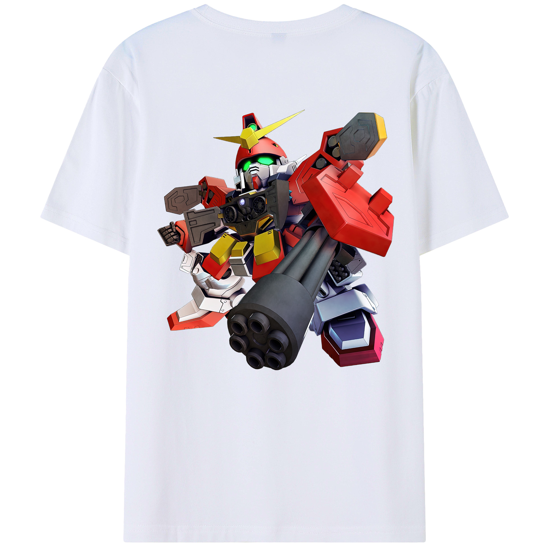 （画像用） 機動戦士ガンダム Mobile Suit Gundam 綿100％ メンズ半袖Tシャツ（バックプリント） 通気性