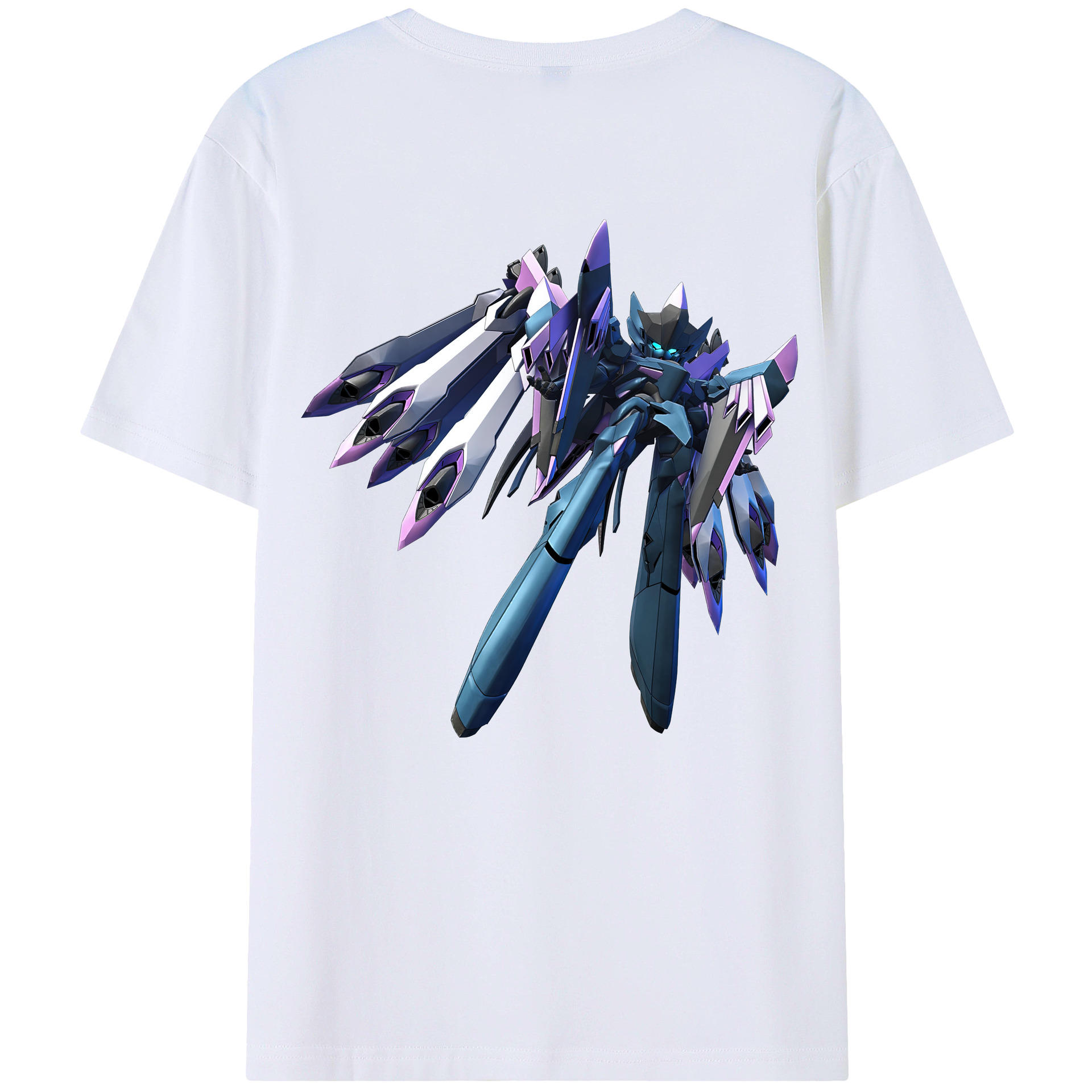 （画像用） 機動戦士ガンダム Mobile Suit Gundam 綿100％ メンズ半袖Tシャツ（バックプリント） 通気性