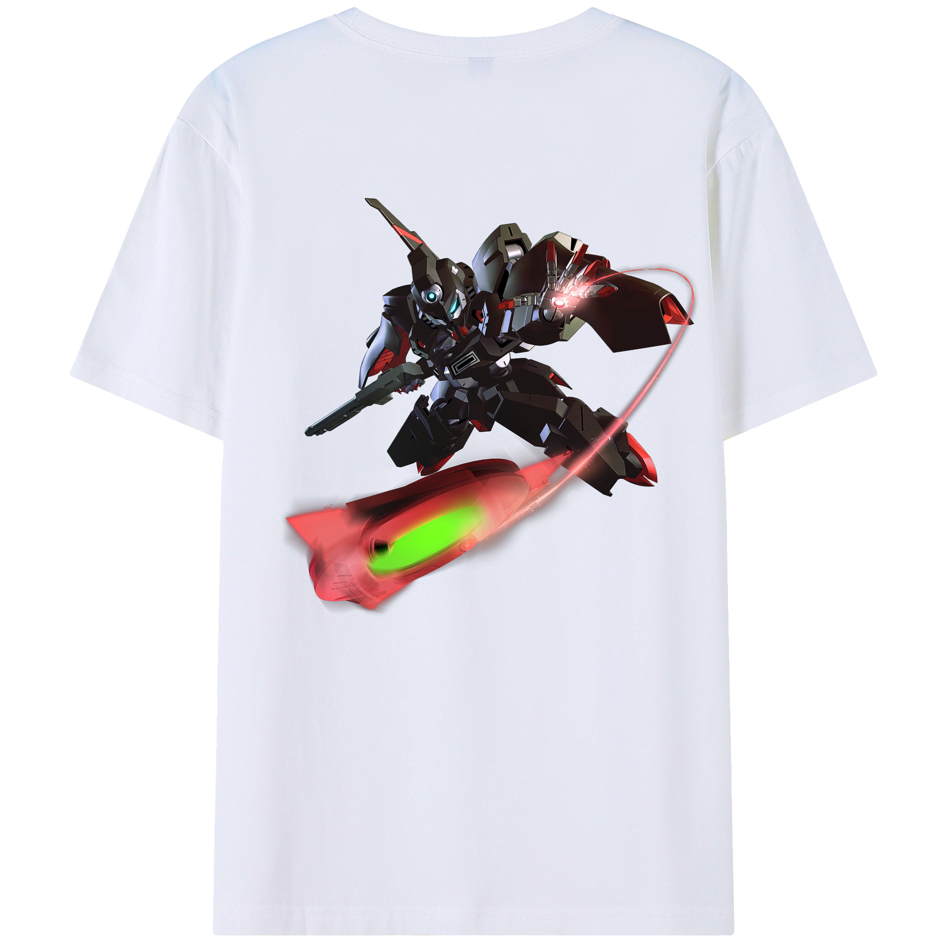 （画像用） 機動戦士ガンダム Mobile Suit Gundam 綿100％ メンズ半袖Tシャツ（バックプリント） 通気性