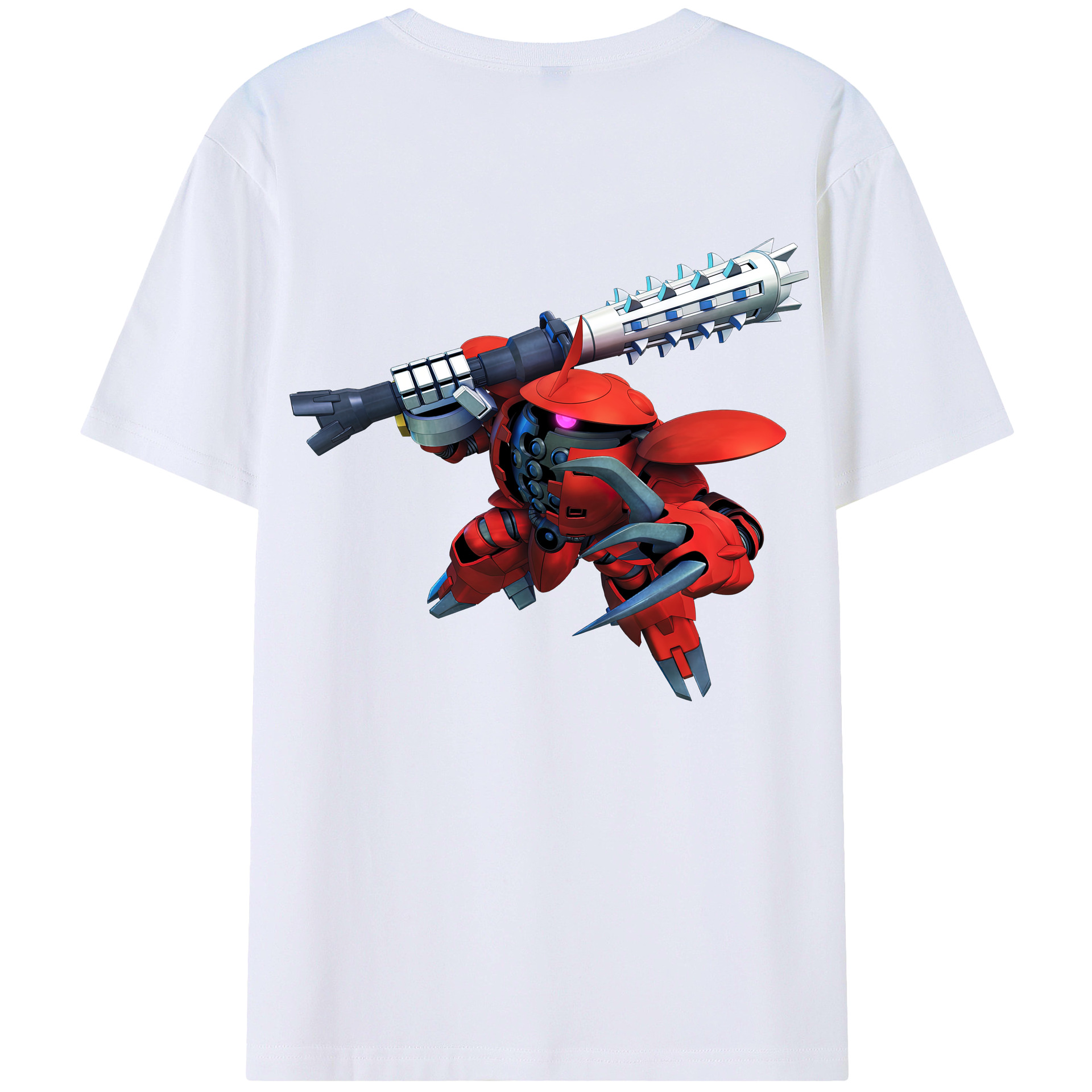 （画像用） 機動戦士ガンダム Mobile Suit Gundam 綿100％ メンズ半袖Tシャツ（バックプリント） 通気性