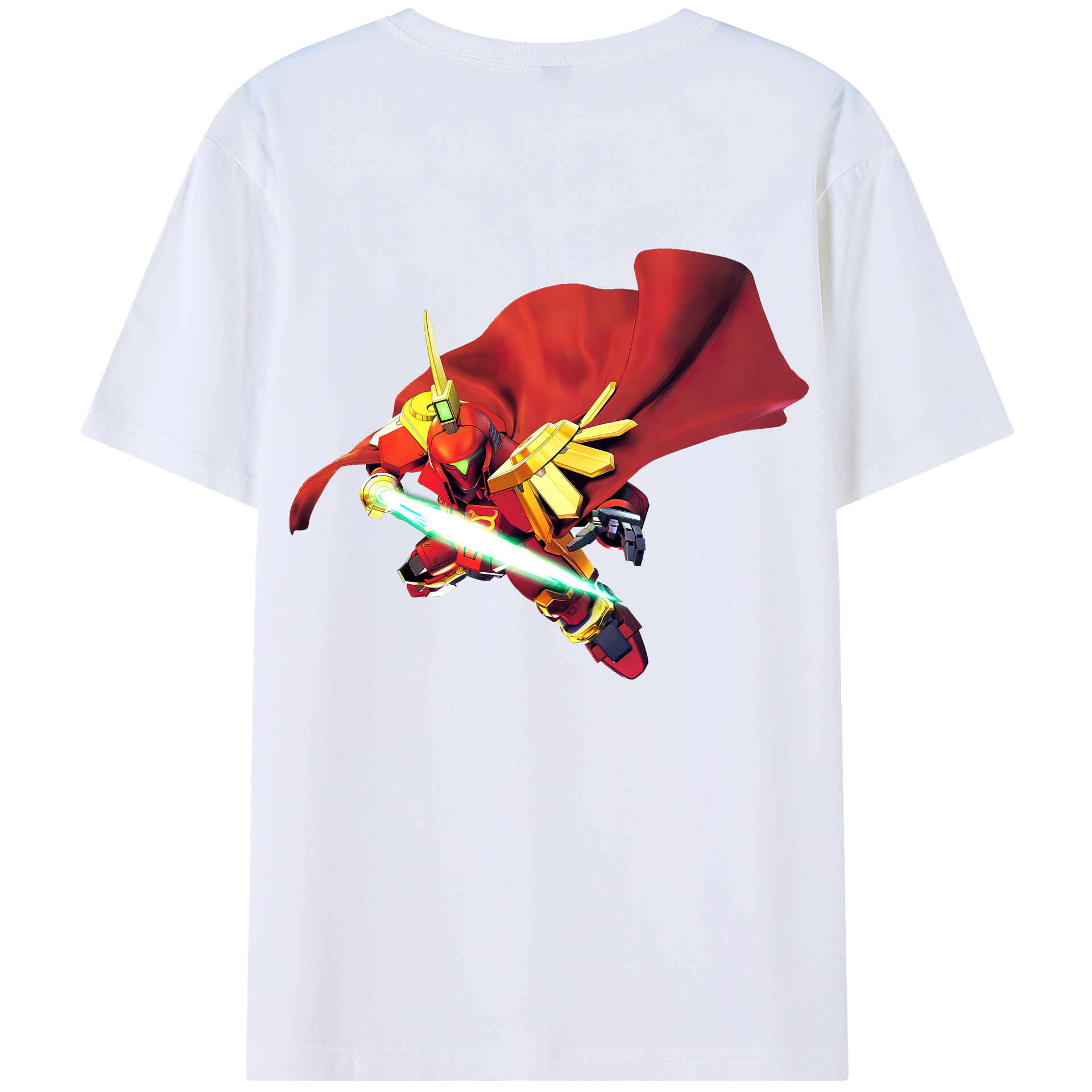 （画像用） 機動戦士ガンダム Mobile Suit Gundam 綿100％ メンズ半袖Tシャツ（バックプリント） 通気性