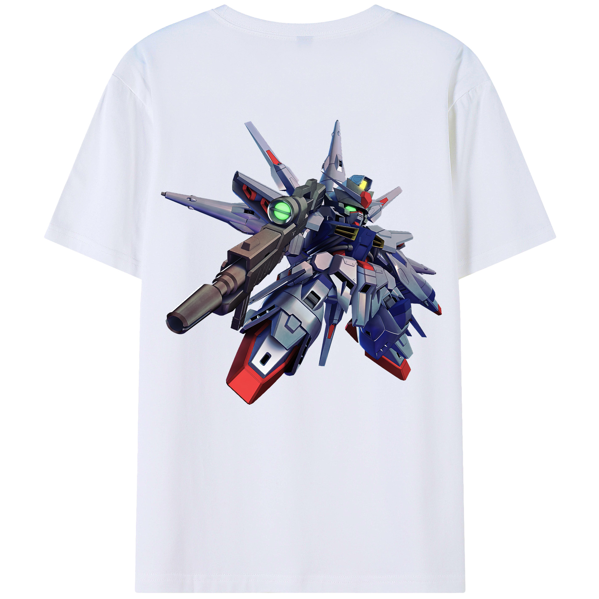 （画像用） 機動戦士ガンダム Mobile Suit Gundam 綿100％ メンズ半袖Tシャツ（バックプリント） 通気性