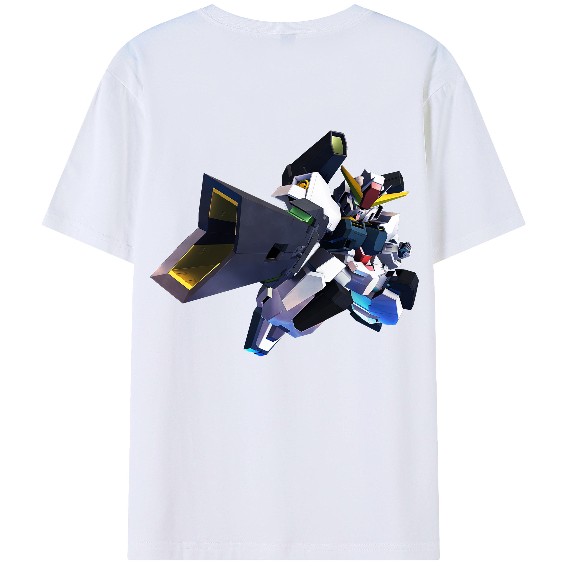 （画像用） 機動戦士ガンダム Mobile Suit Gundam 綿100％ メンズ半袖Tシャツ（バックプリント） 通気性