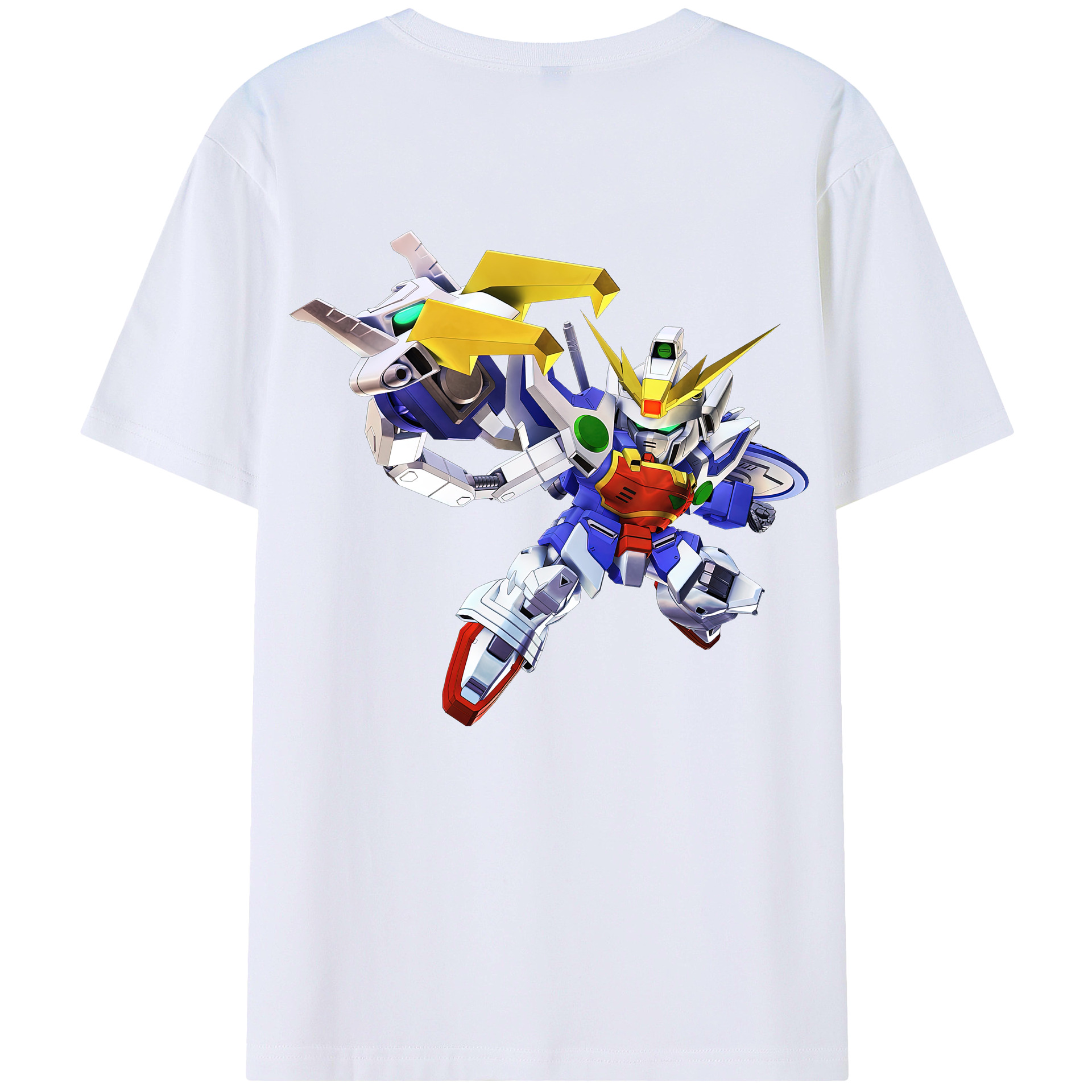 （画像用） 機動戦士ガンダム Mobile Suit Gundam 綿100％ メンズ半袖Tシャツ（バックプリント） 通気性