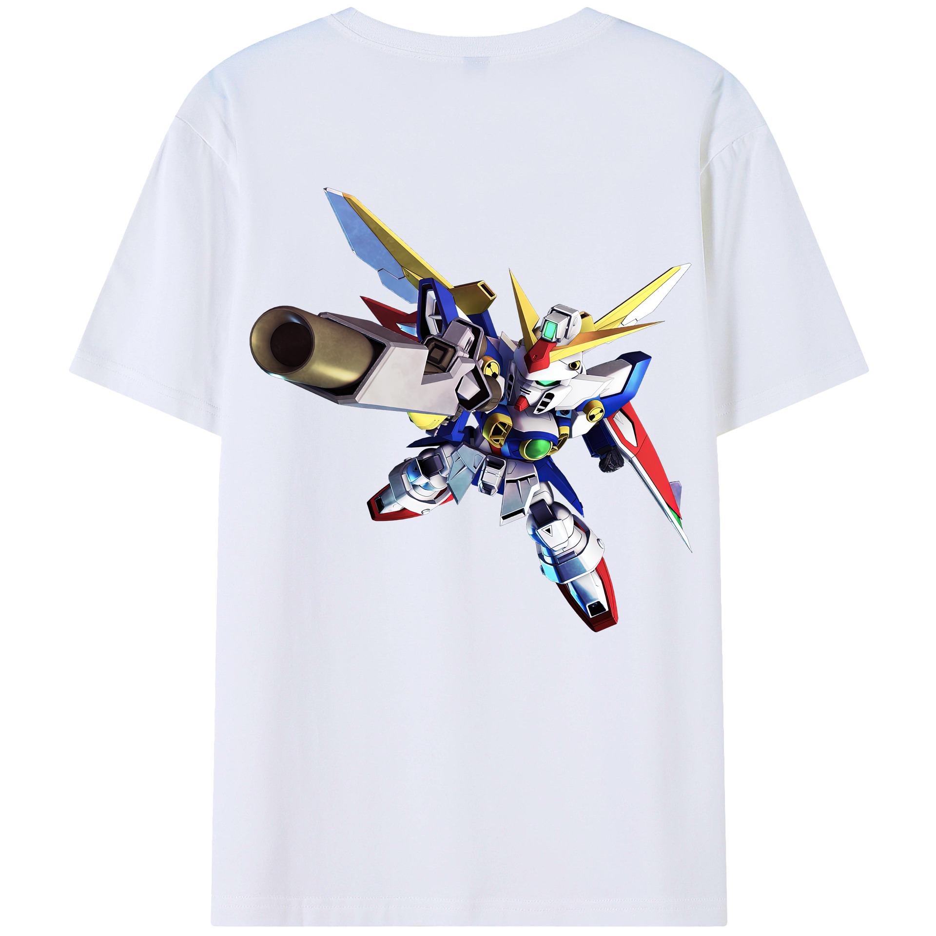 （画像用） 機動戦士ガンダム Mobile Suit Gundam 綿100％ メンズ半袖Tシャツ（バックプリント） 通気性