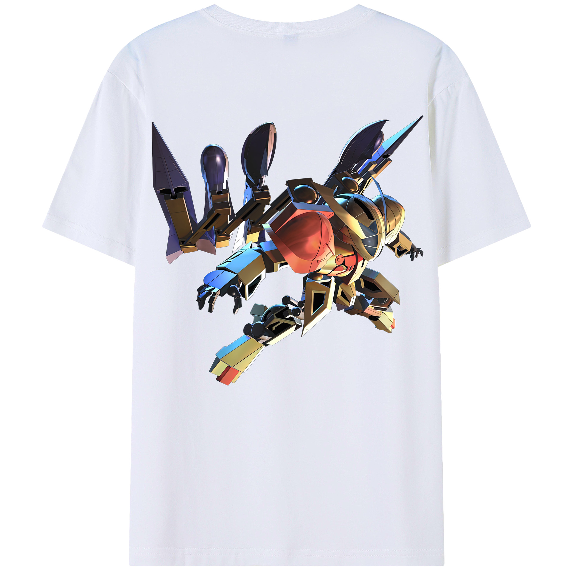（画像用） 機動戦士ガンダム Mobile Suit Gundam 綿100％ メンズ半袖Tシャツ（バックプリント） 通気性