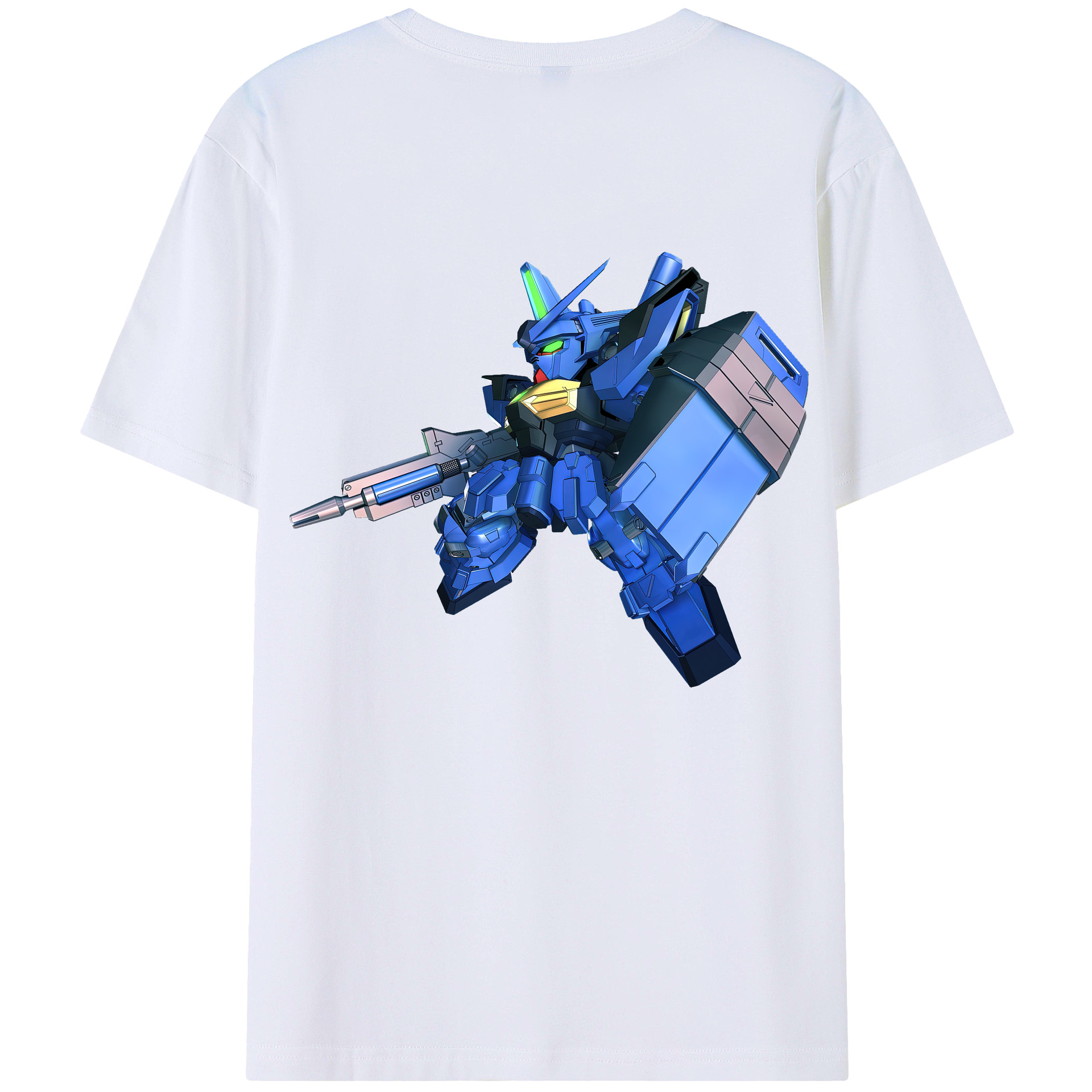 （画像用） 機動戦士ガンダム Mobile Suit Gundam 綿100％ メンズ半袖Tシャツ（バックプリント） 通気性