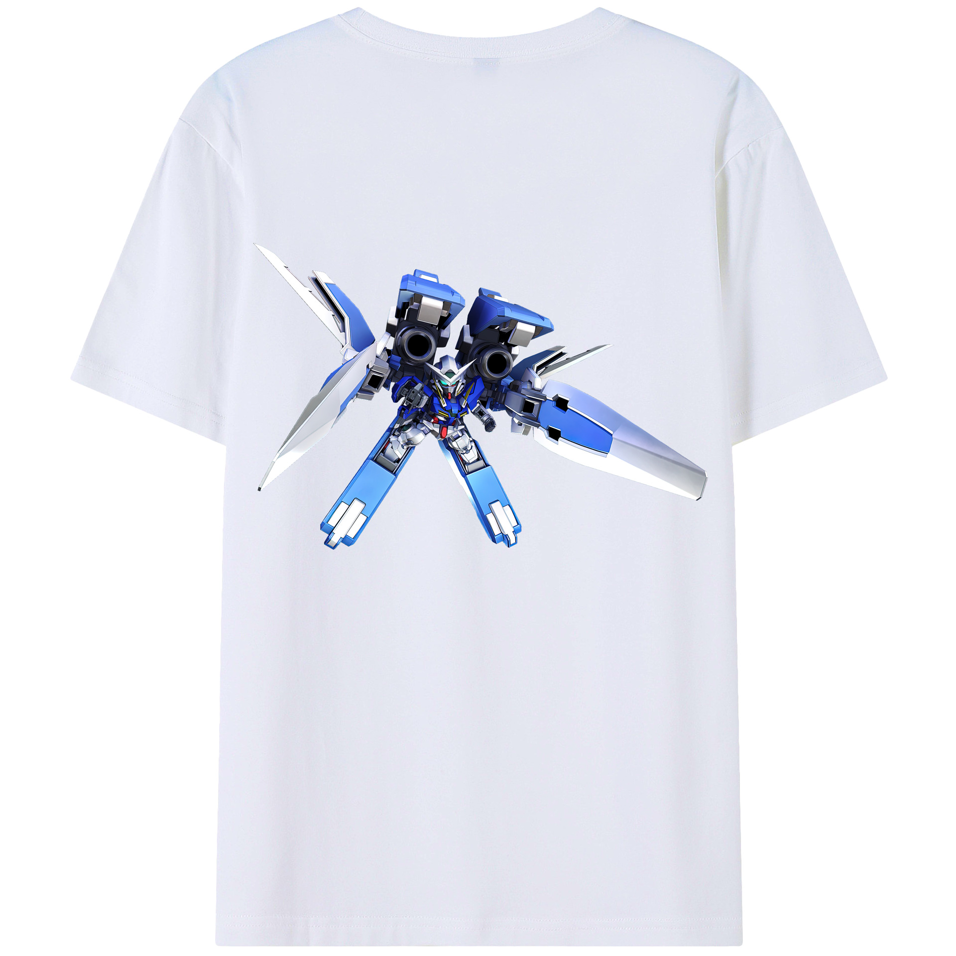 （画像用） 機動戦士ガンダム Mobile Suit Gundam 綿100％ メンズ半袖Tシャツ（バックプリント） 通気性