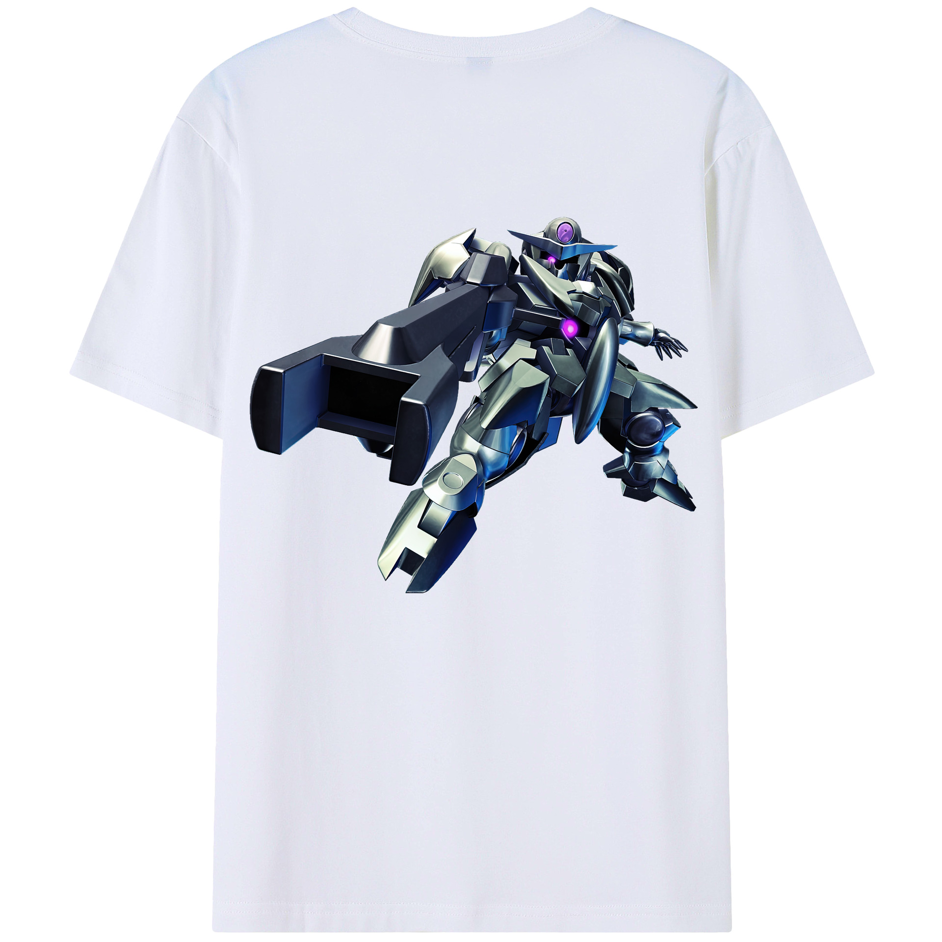 （画像用） 機動戦士ガンダム Mobile Suit Gundam 綿100％ メンズ半袖Tシャツ（バックプリント） 通気性
