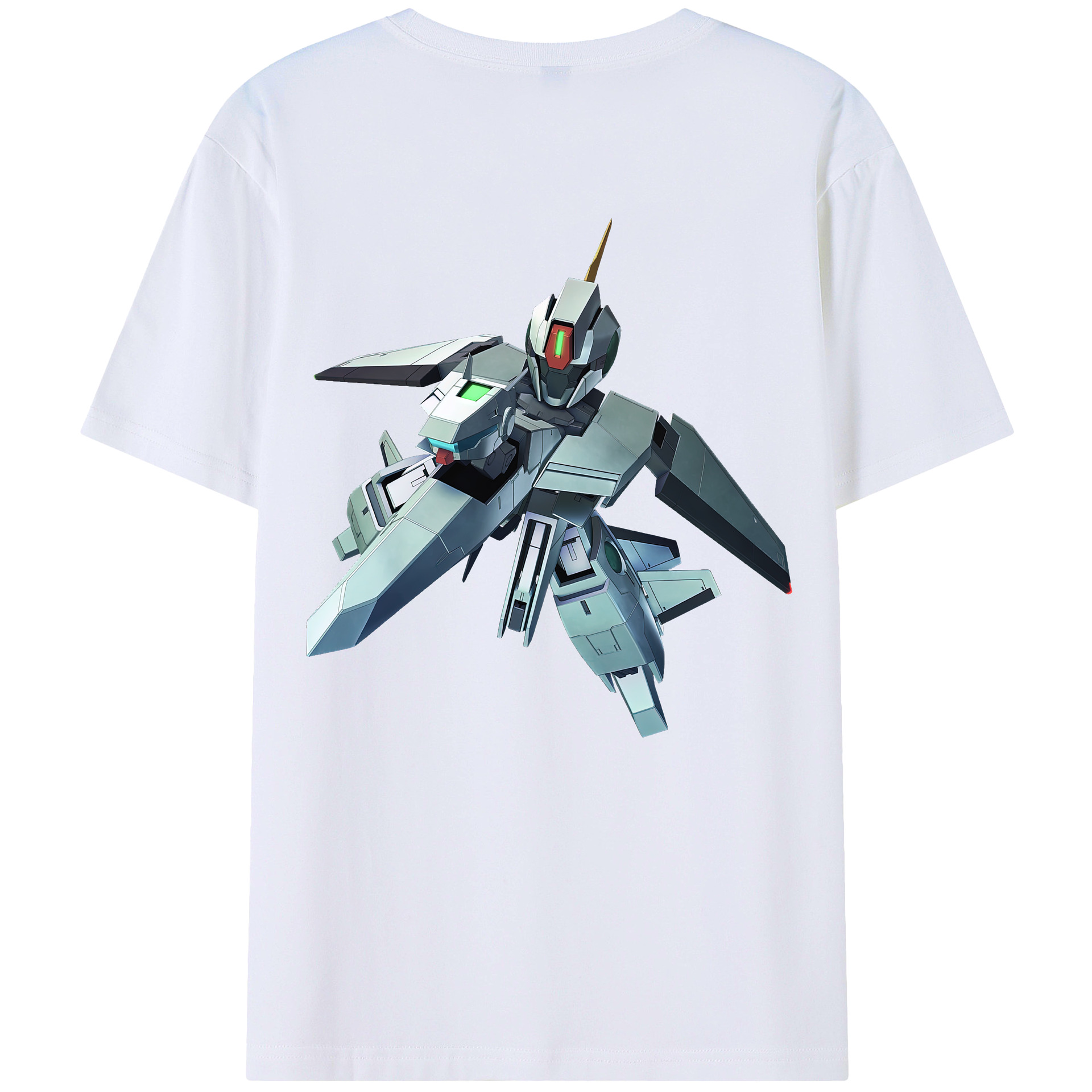 （画像用） 機動戦士ガンダム Mobile Suit Gundam 綿100％ メンズ半袖Tシャツ（バックプリント） 通気性