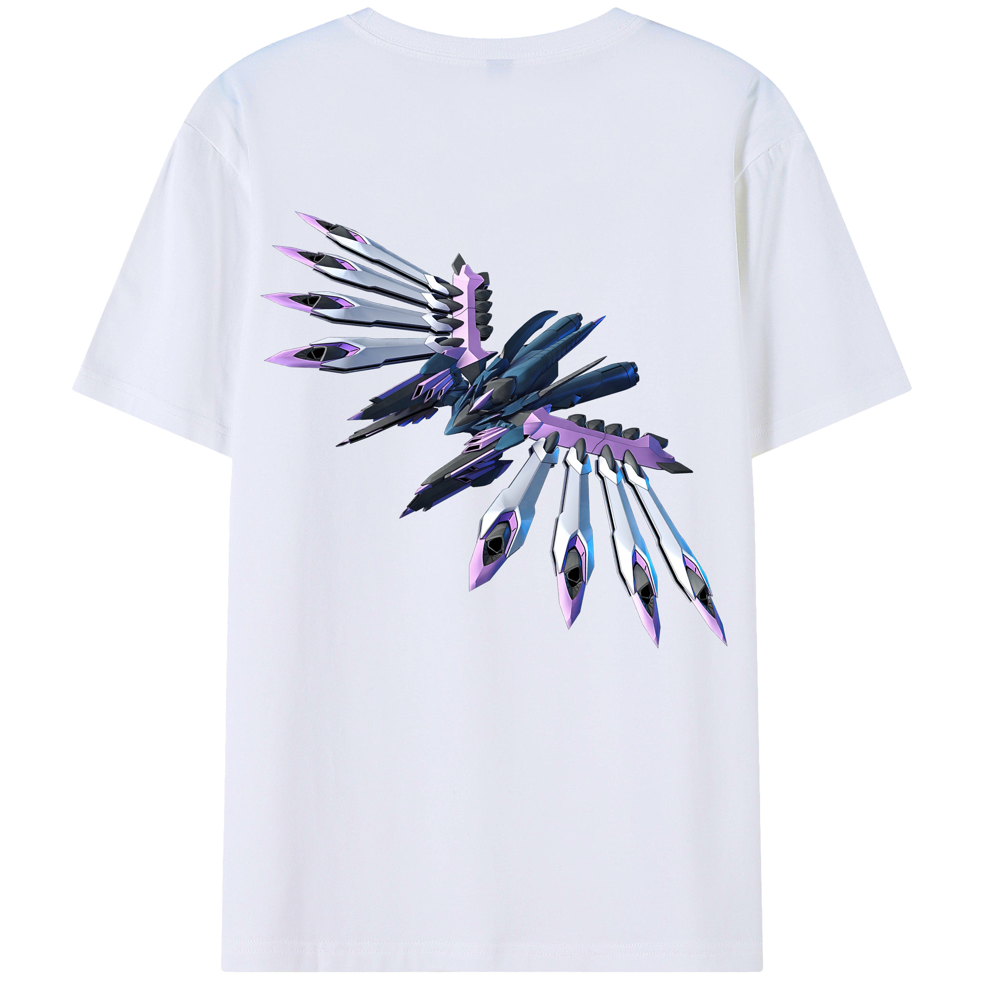 （画像用） 機動戦士ガンダム Mobile Suit Gundam 綿100％ メンズ半袖Tシャツ（バックプリント） 通気性