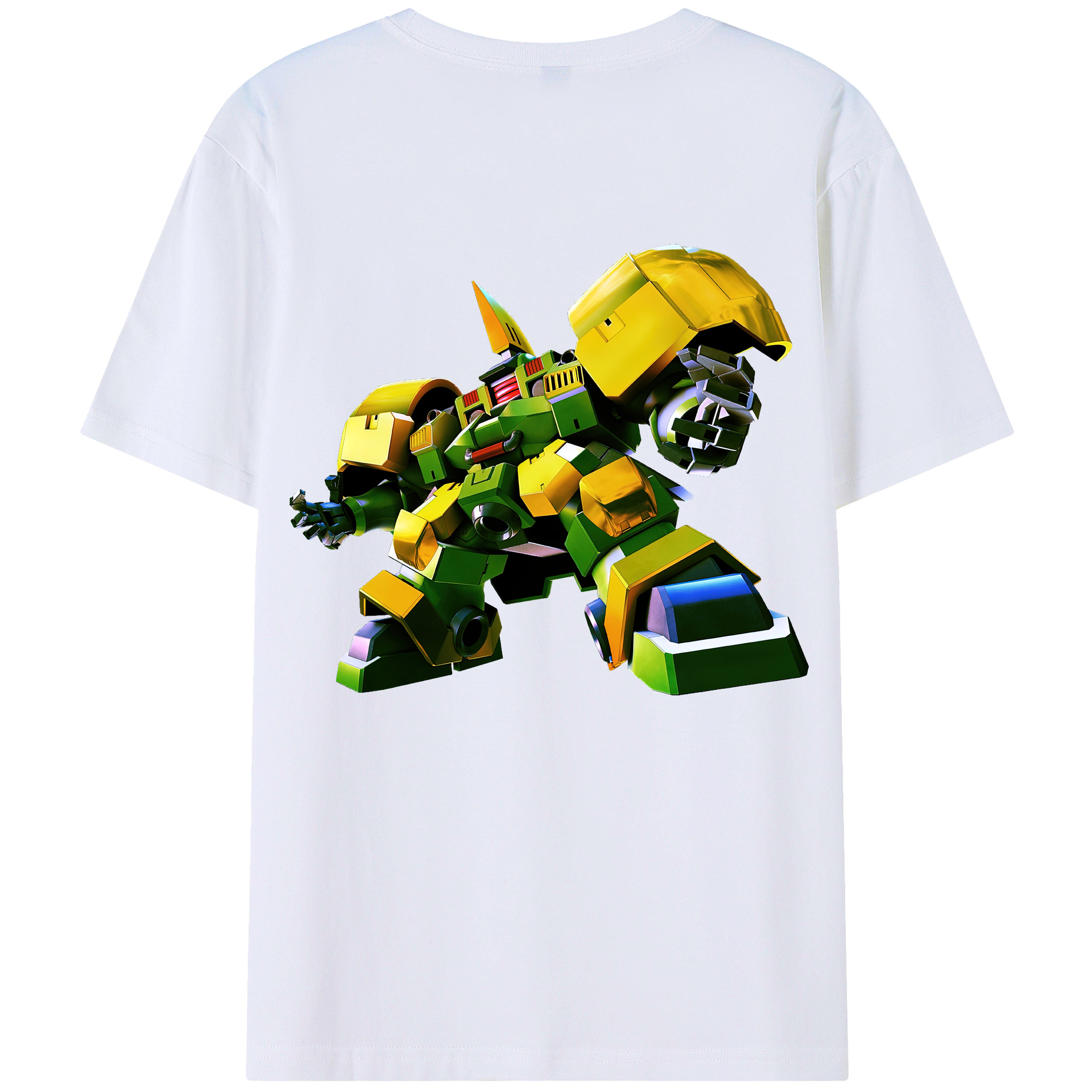 （画像用） 機動戦士ガンダム Mobile Suit Gundam 綿100％ メンズ半袖Tシャツ（バックプリント） 通気性