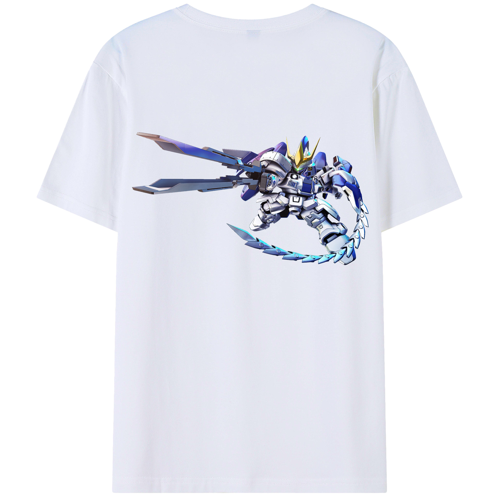 （画像用） 機動戦士ガンダム Mobile Suit Gundam 綿100％ メンズ半袖Tシャツ（バックプリント） 通気性