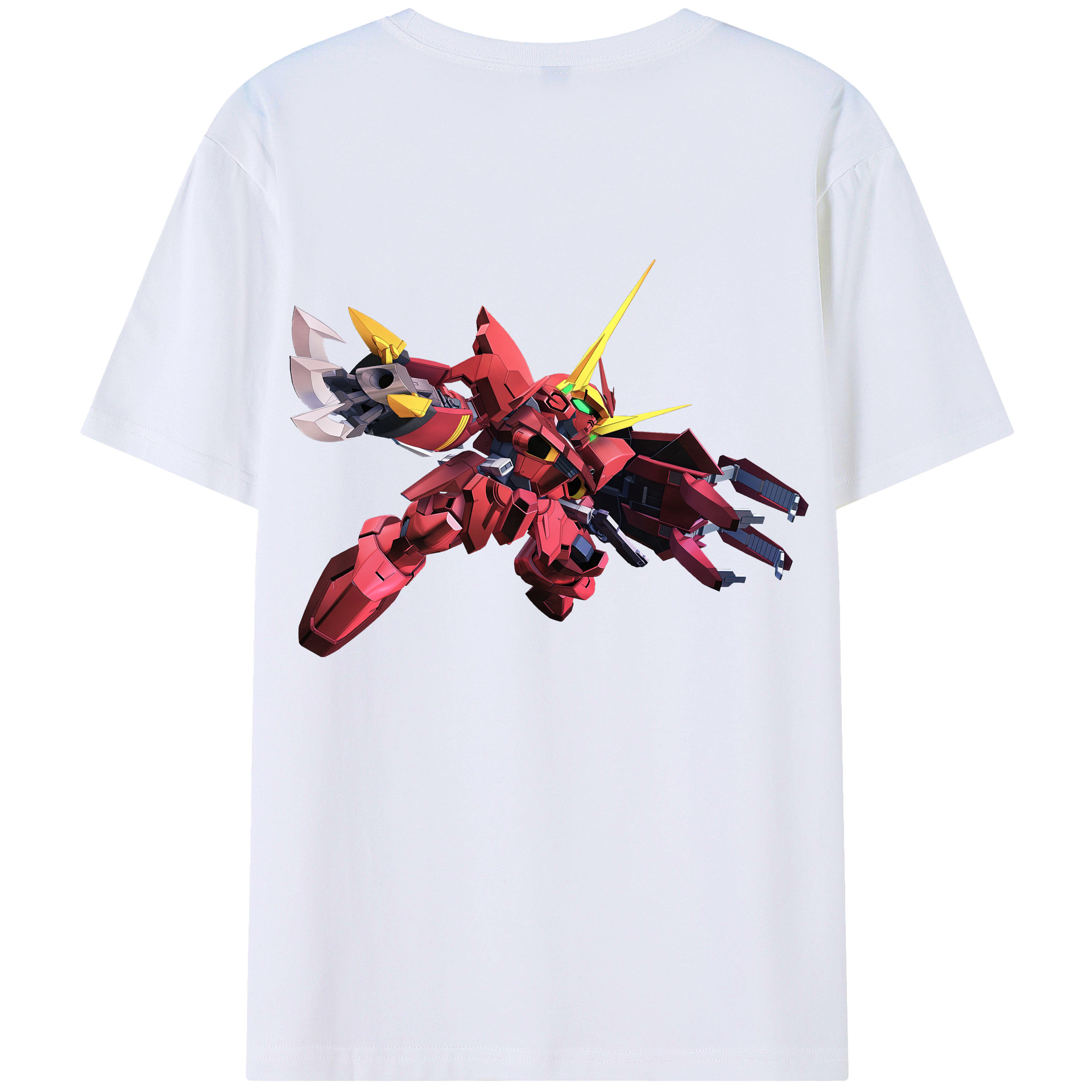 （画像用） 機動戦士ガンダム Mobile Suit Gundam 綿100％ メンズ半袖Tシャツ（バックプリント） 通気性