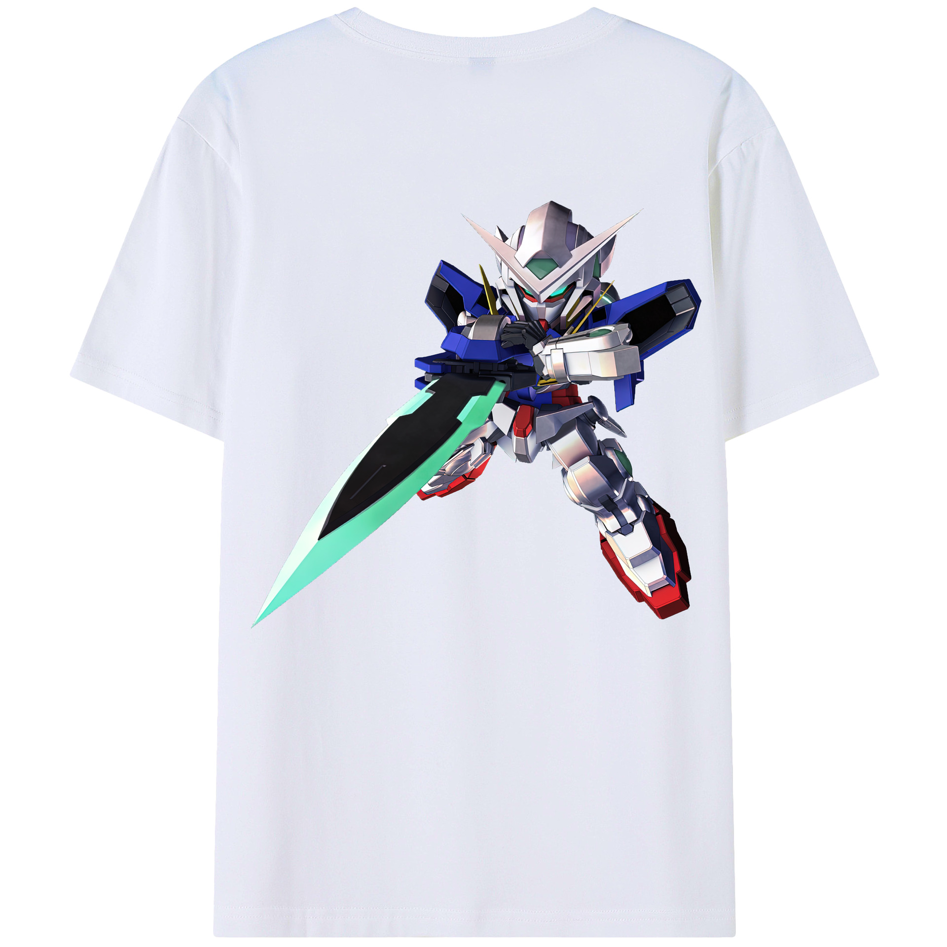 （画像用） 機動戦士ガンダム Mobile Suit Gundam 綿100％ メンズ半袖Tシャツ（バックプリント） 通気性