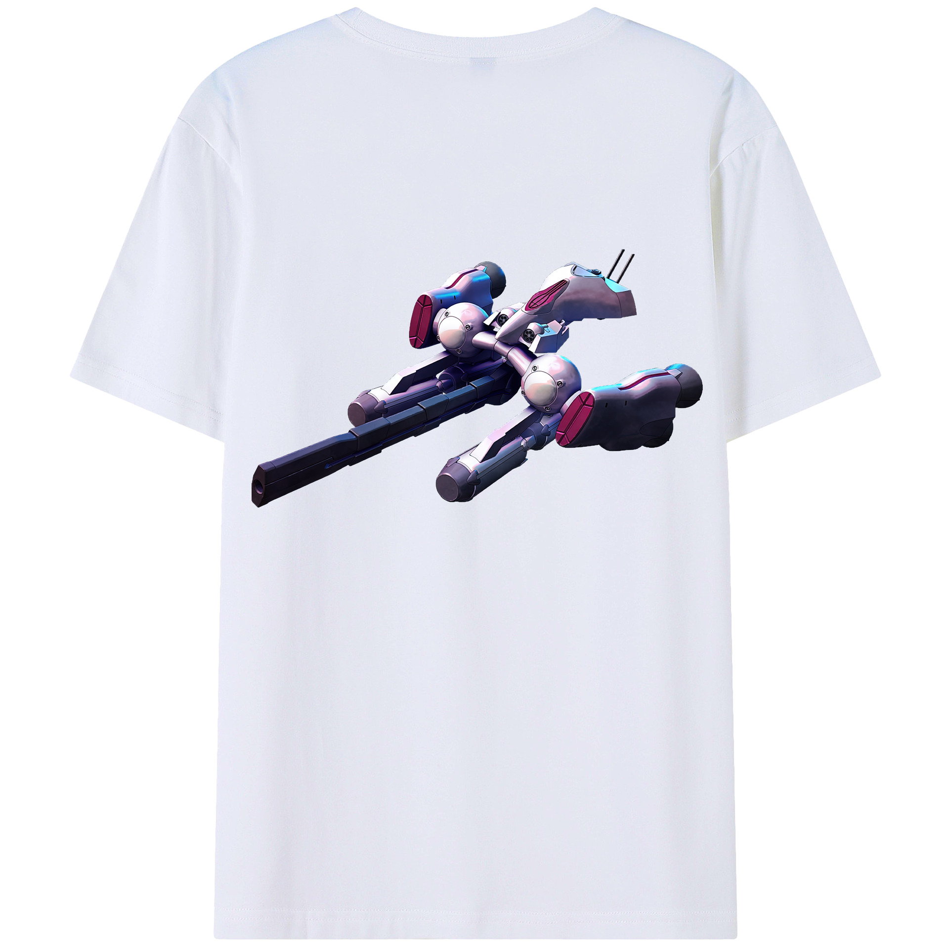 （画像用） 機動戦士ガンダム Mobile Suit Gundam 綿100％ メンズ半袖Tシャツ（バックプリント） 通気性