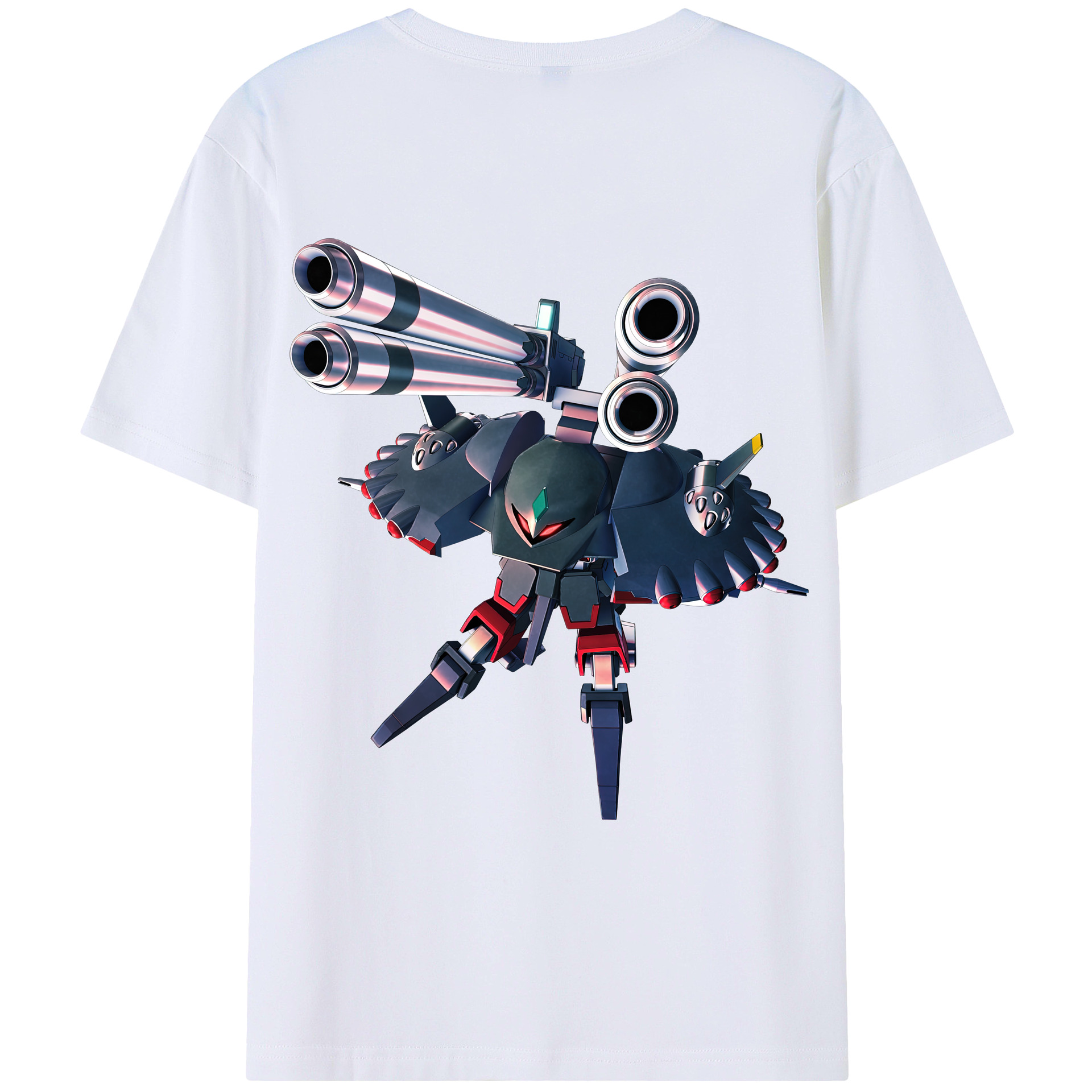 （画像用） 機動戦士ガンダム Mobile Suit Gundam 綿100％ メンズ半袖Tシャツ（バックプリント） 通気性