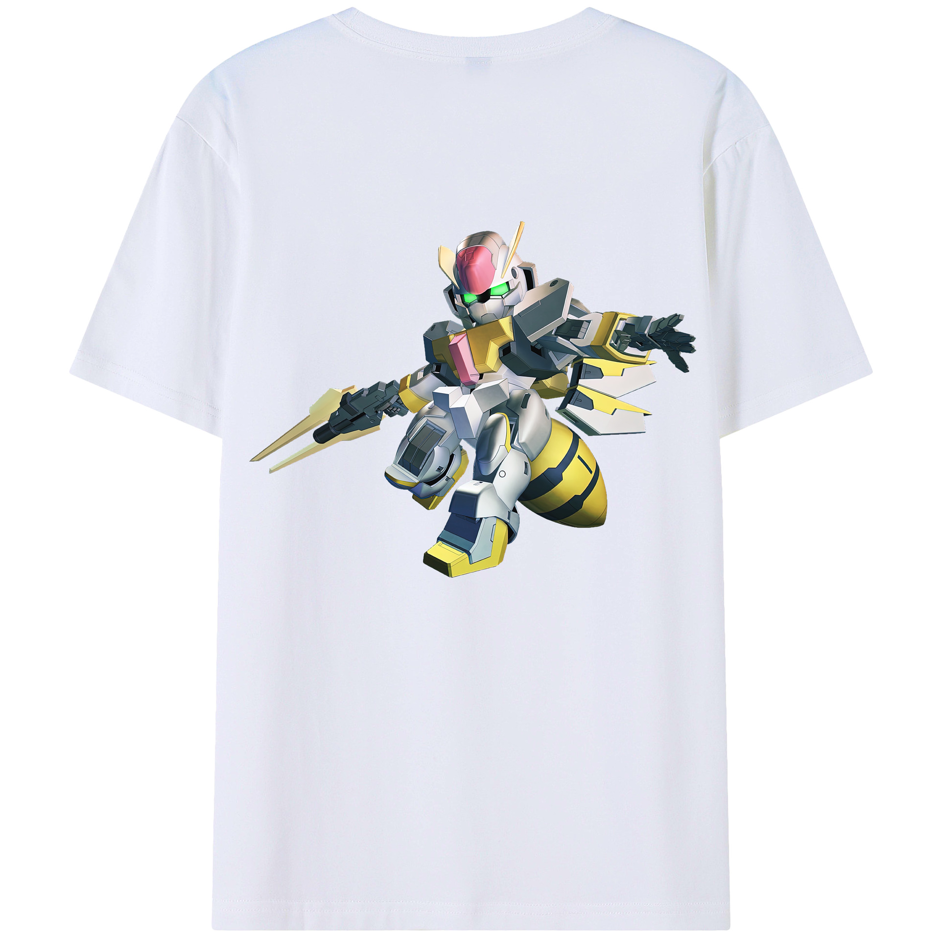 （画像用） 機動戦士ガンダム Mobile Suit Gundam 綿100％ メンズ半袖Tシャツ（バックプリント） 通気性