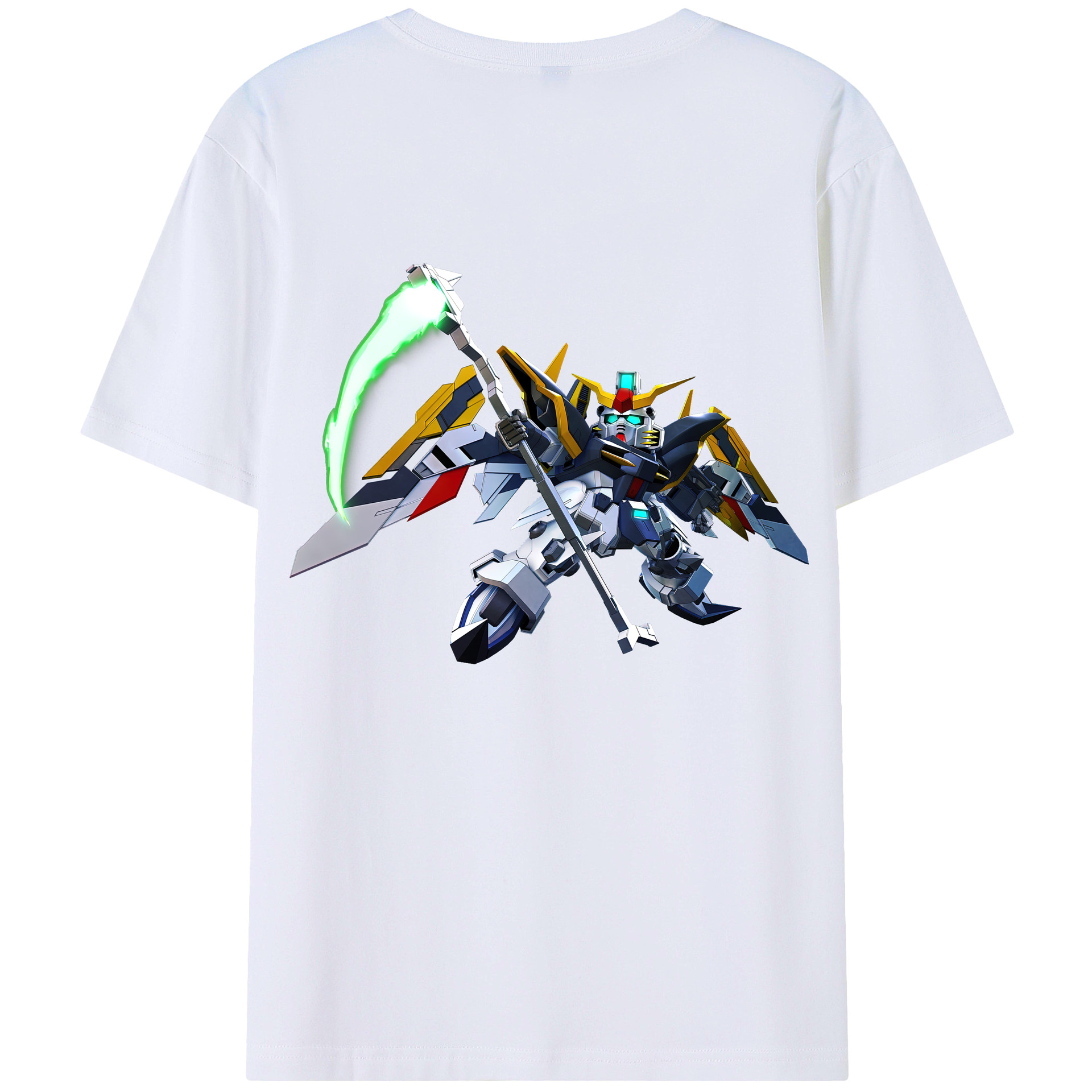 （画像用） 機動戦士ガンダム Mobile Suit Gundam 綿100％ メンズ半袖Tシャツ（バックプリント） 通気性