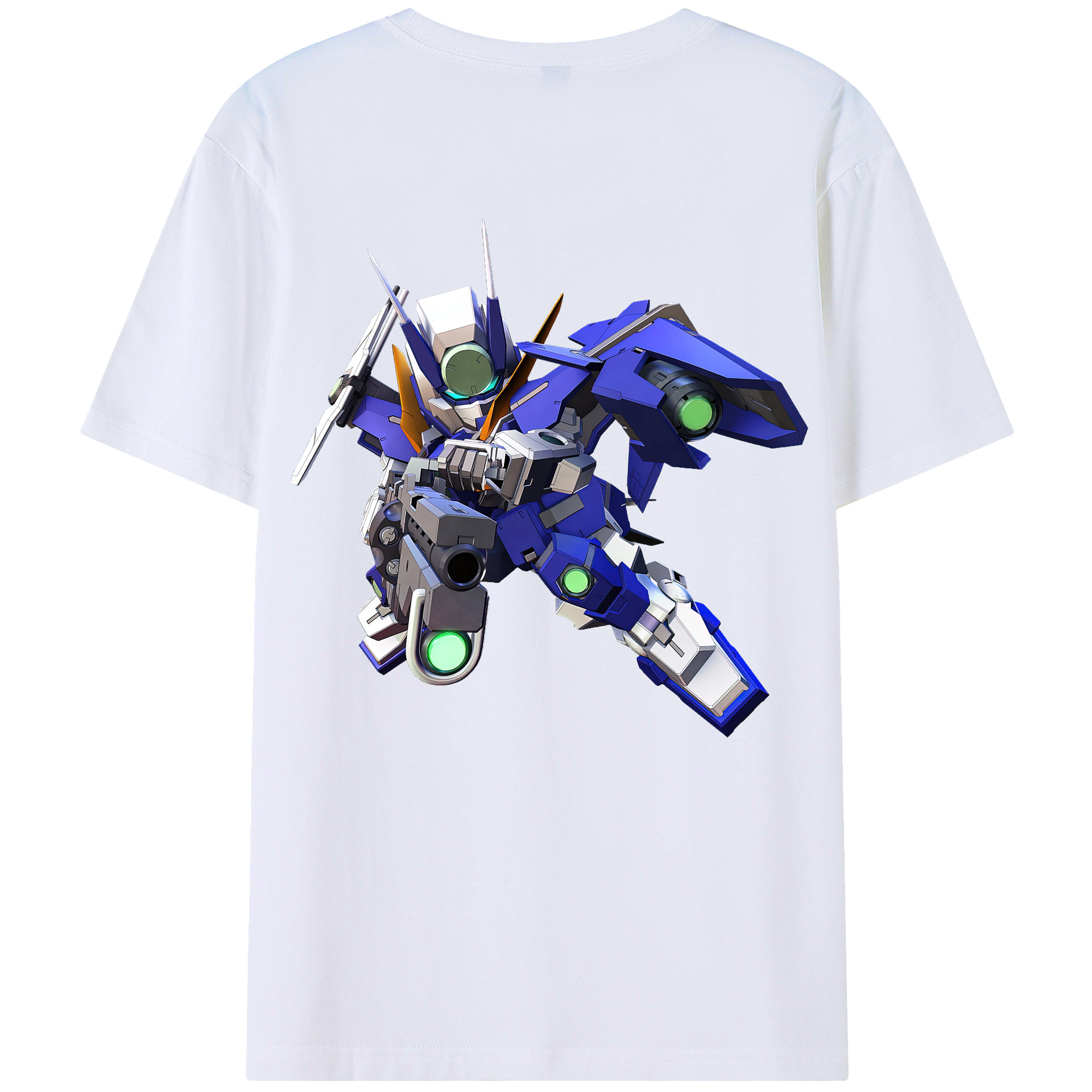 （画像用） 機動戦士ガンダム Mobile Suit Gundam 綿100％ メンズ半袖Tシャツ（バックプリント） 通気性