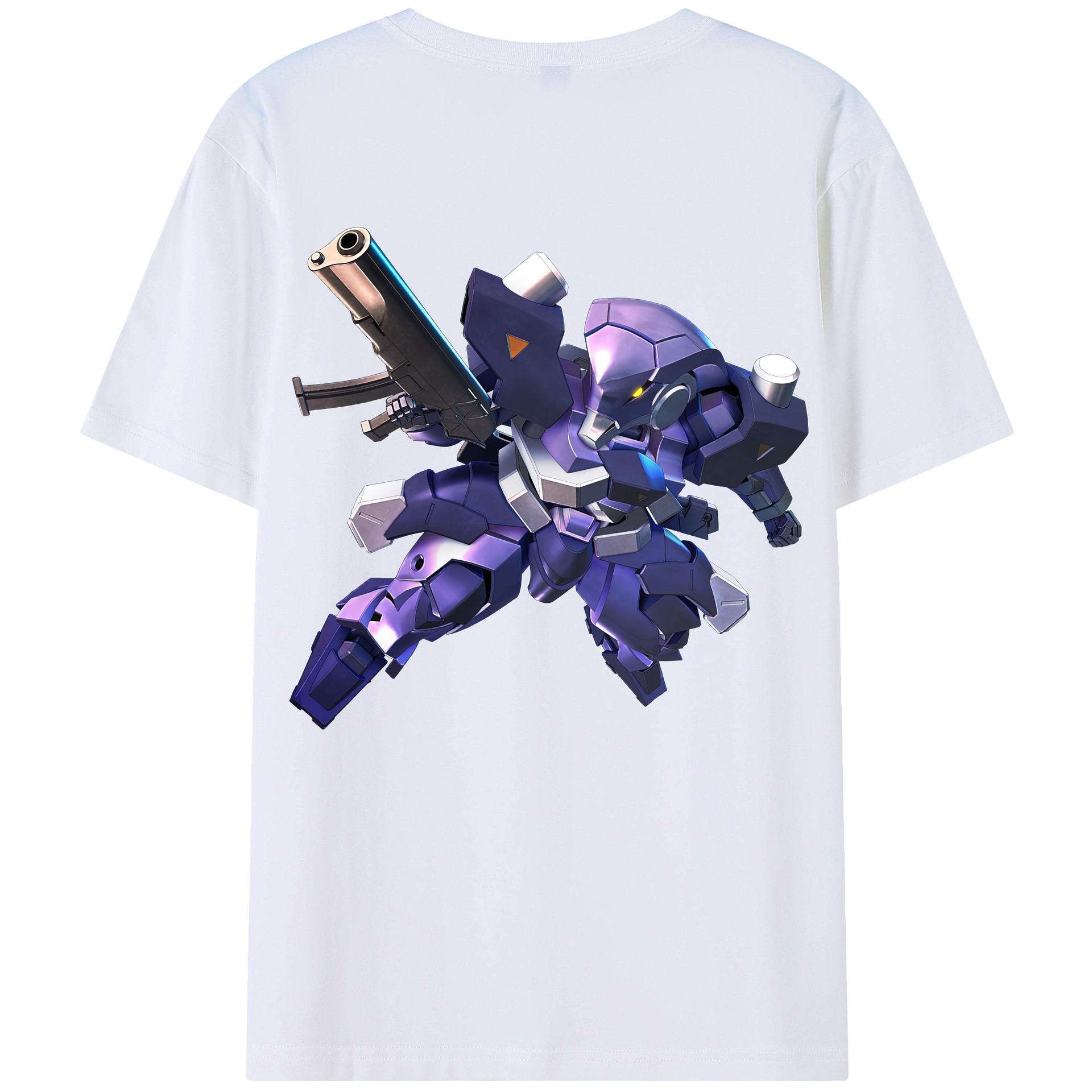 （画像用） 機動戦士ガンダム Mobile Suit Gundam 綿100％ メンズ半袖Tシャツ（バックプリント） 通気性