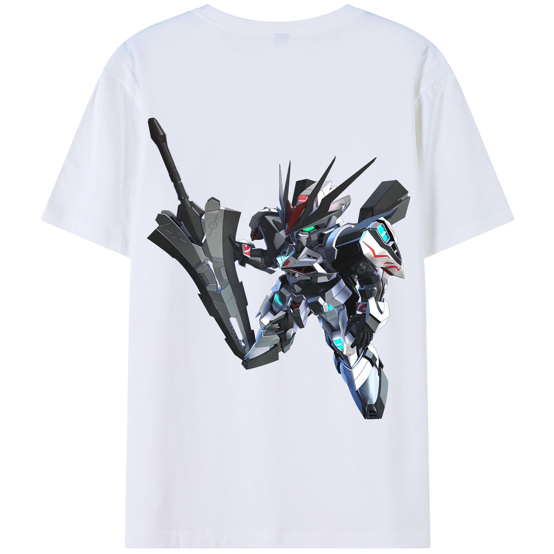 （画像用） 機動戦士ガンダム Mobile Suit Gundam 綿100％ メンズ半袖Tシャツ（バックプリント） 通気性