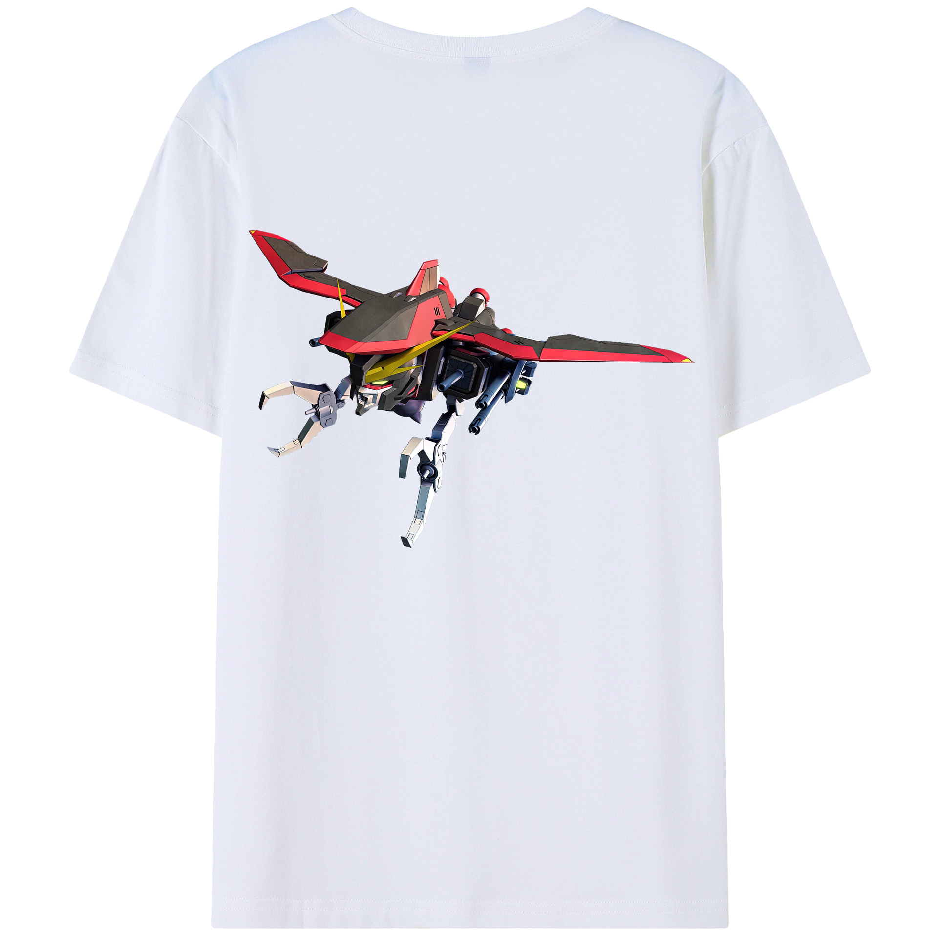 （画像用） 機動戦士ガンダム Mobile Suit Gundam 綿100％ メンズ半袖Tシャツ（バックプリント） 通気性