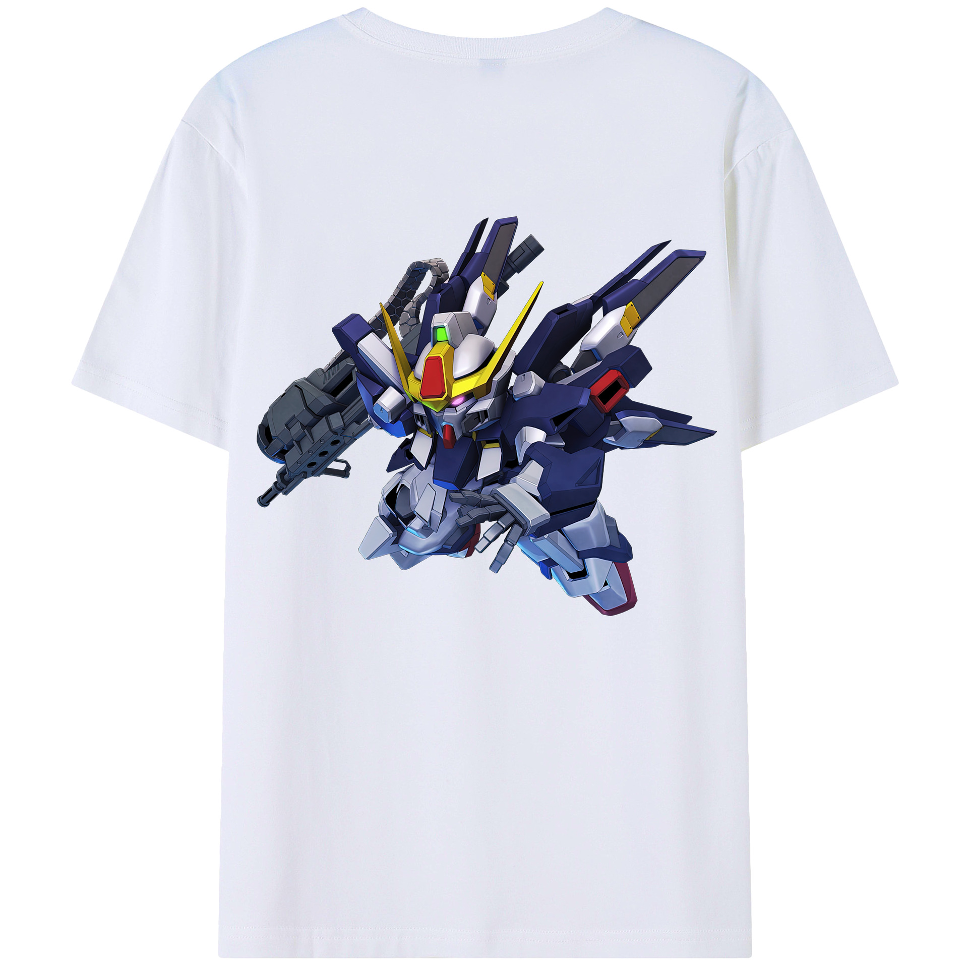 （画像用） 機動戦士ガンダム Mobile Suit Gundam 綿100％ メンズ半袖Tシャツ（バックプリント） 通気性