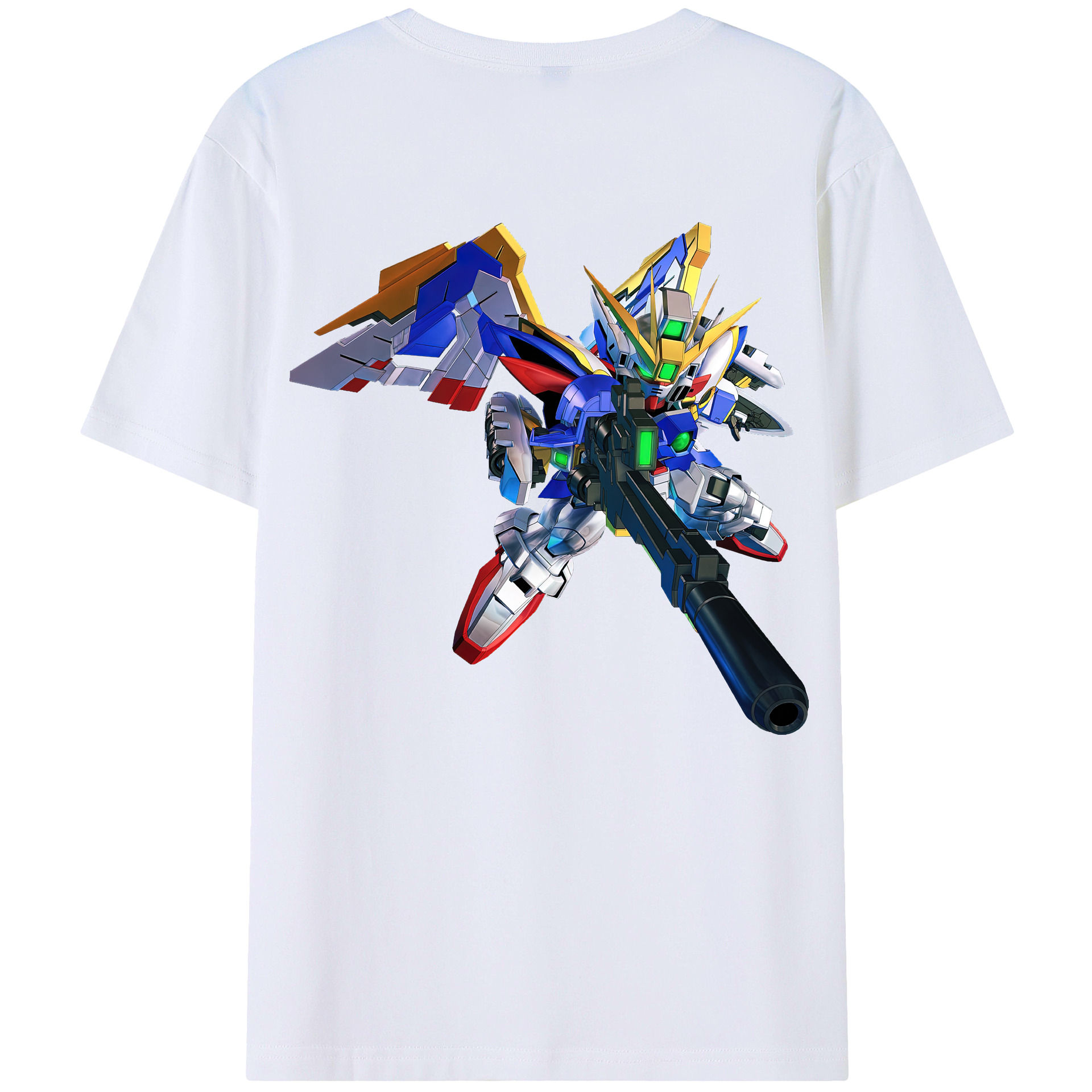 （画像用） 機動戦士ガンダム Mobile Suit Gundam 綿100％ メンズ半袖Tシャツ（バックプリント） 通気性
