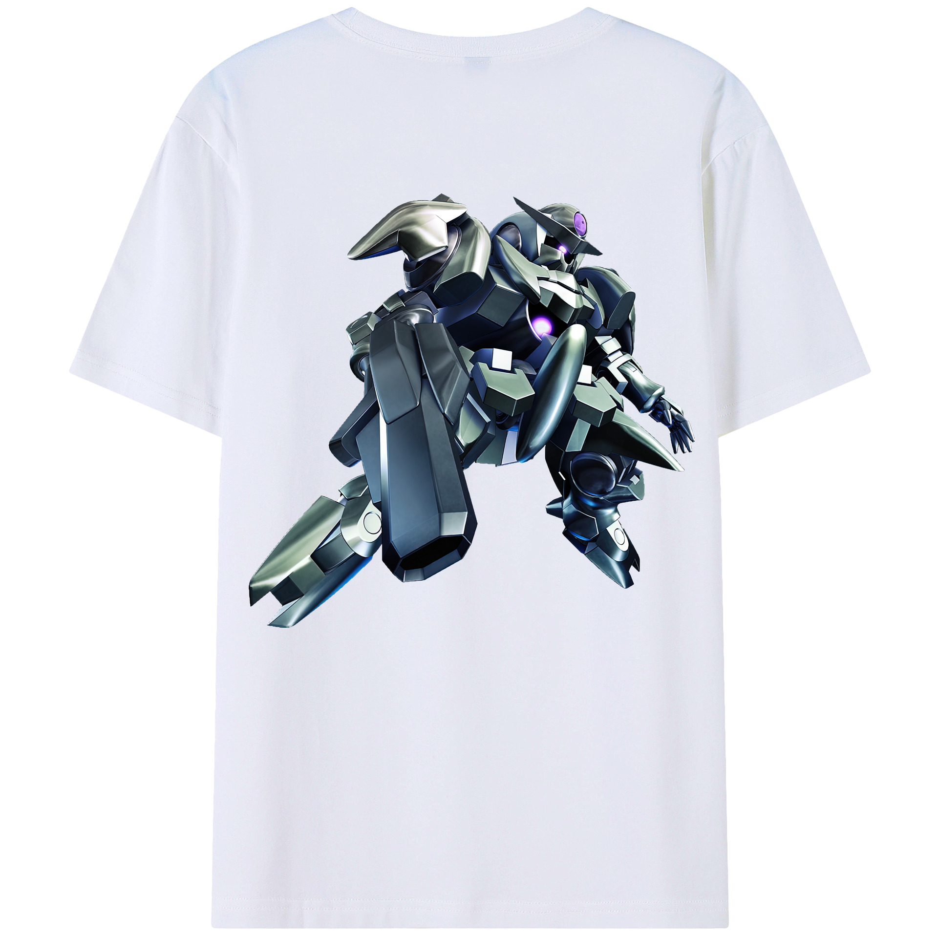 （画像用） 機動戦士ガンダム Mobile Suit Gundam 綿100％ メンズ半袖Tシャツ（バックプリント） 通気性