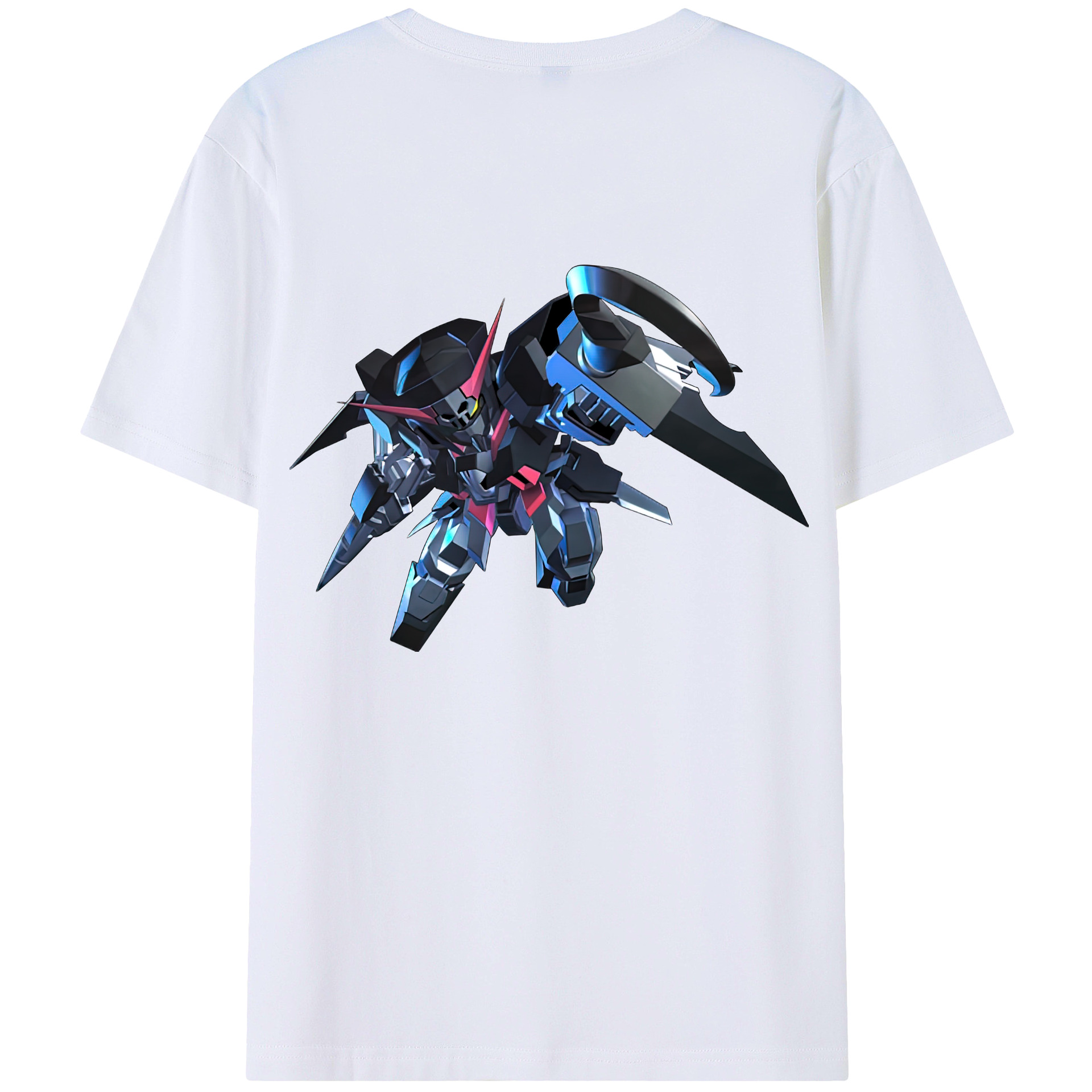 （画像用） 機動戦士ガンダム Mobile Suit Gundam 綿100％ メンズ半袖Tシャツ（バックプリント） 通気性