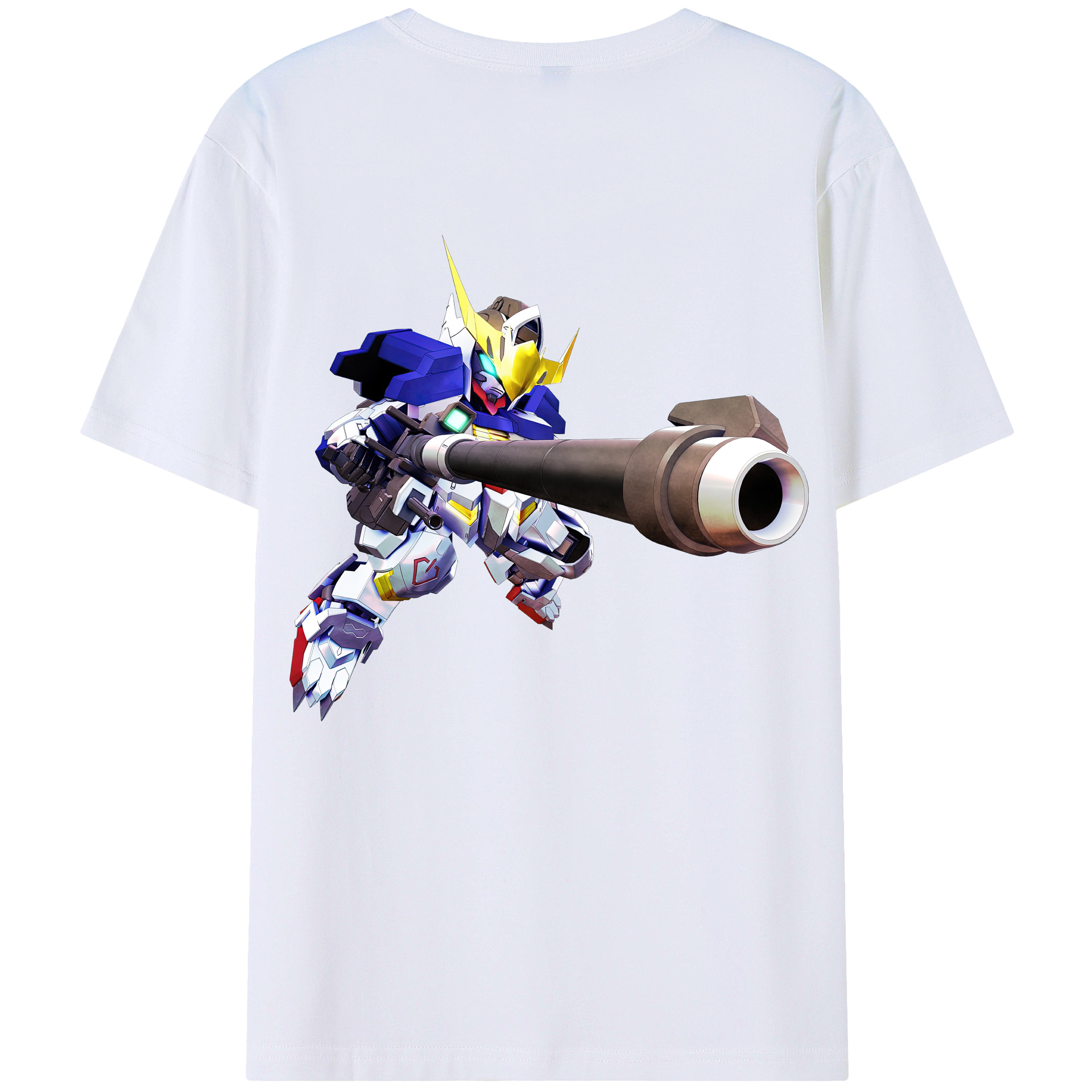 （画像用） 機動戦士ガンダム Mobile Suit Gundam 綿100％ メンズ半袖Tシャツ（バックプリント） 通気性
