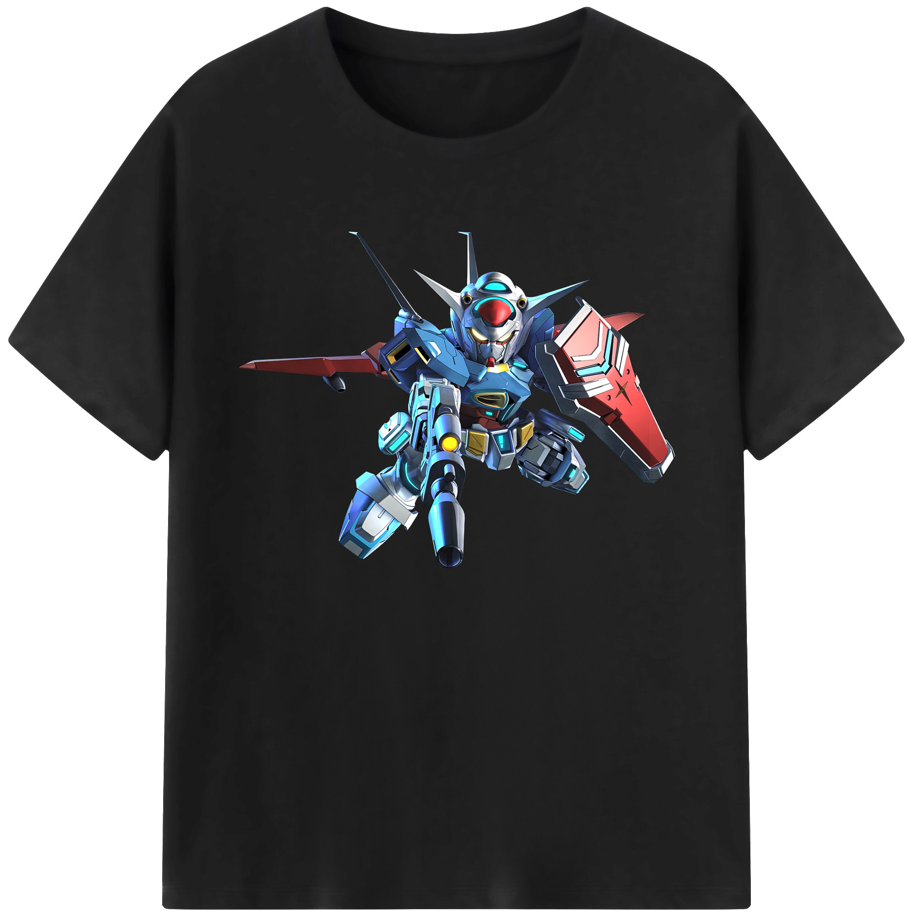 （画像用） 機動戦士ガンダム Mobile Suit Gundam 綿100％ メンズ半袖Tシャツ｜肌触りやわらか＆通気性