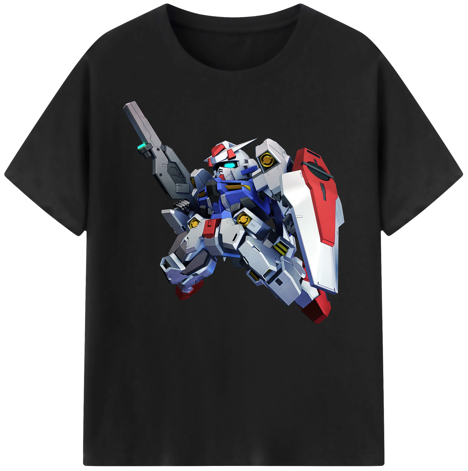 （画像用） 機動戦士ガンダム Mobile Suit Gundam 綿100％ メンズ半袖Tシャツ｜肌触りやわらか＆通気性