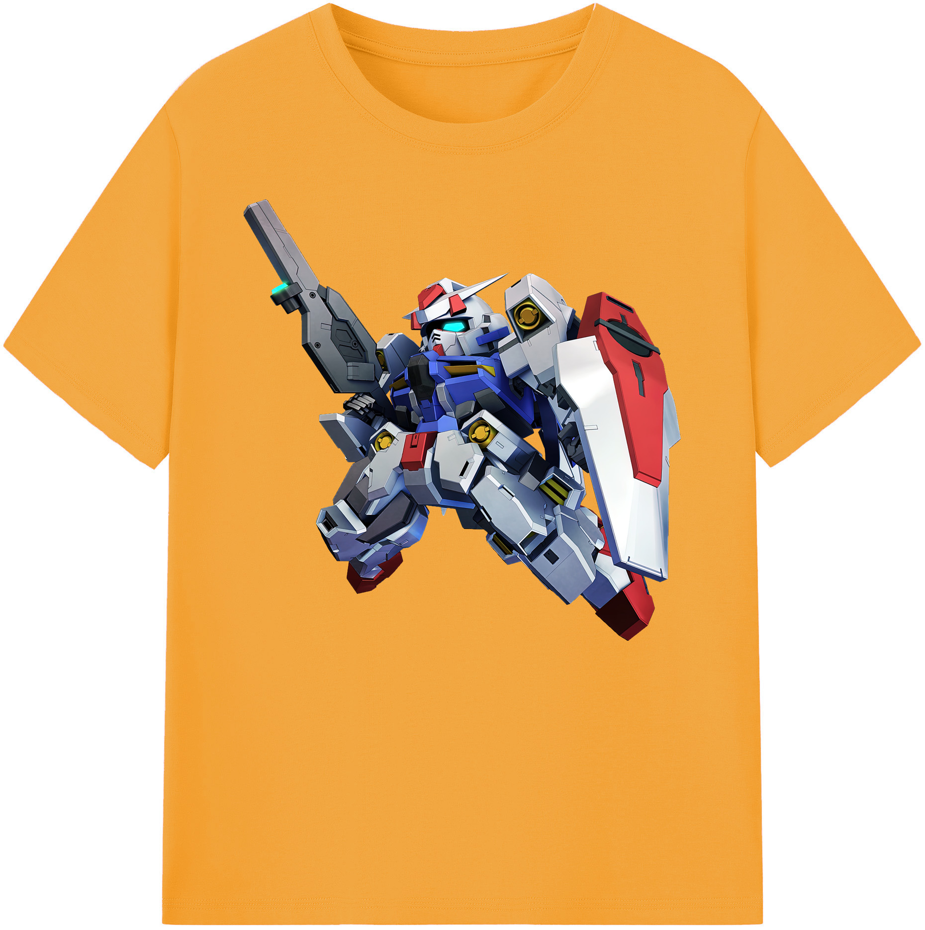 （画像用） 機動戦士ガンダム Mobile Suit Gundam 綿100％ メンズ半袖Tシャツ｜肌触りやわらか＆通気性