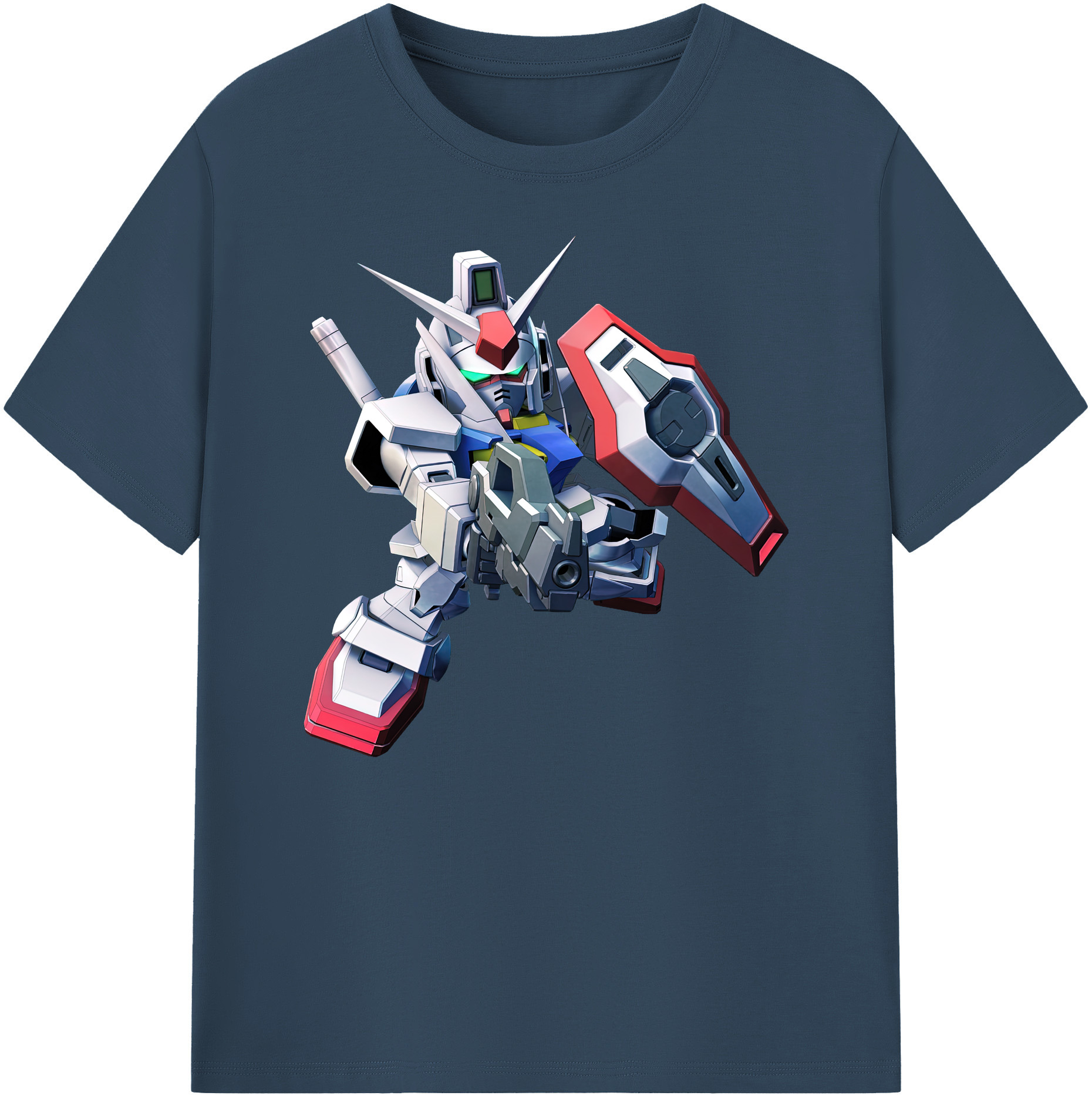 （画像用） 機動戦士ガンダム Mobile Suit Gundam 綿100％ メンズ半袖Tシャツ｜肌触りやわらか＆通気性