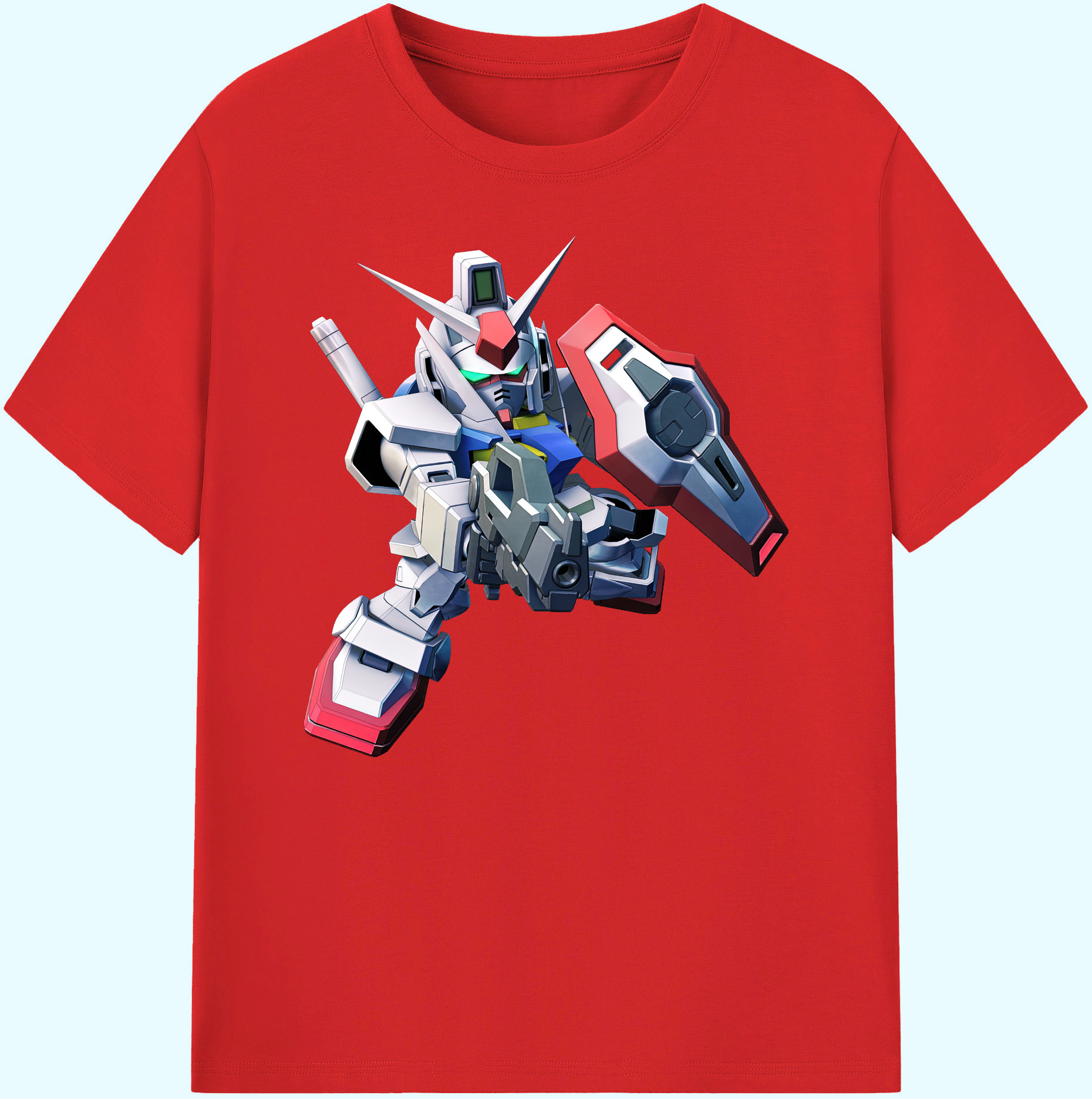 （画像用） 機動戦士ガンダム Mobile Suit Gundam 綿100％ メンズ半袖Tシャツ｜肌触りやわらか＆通気性