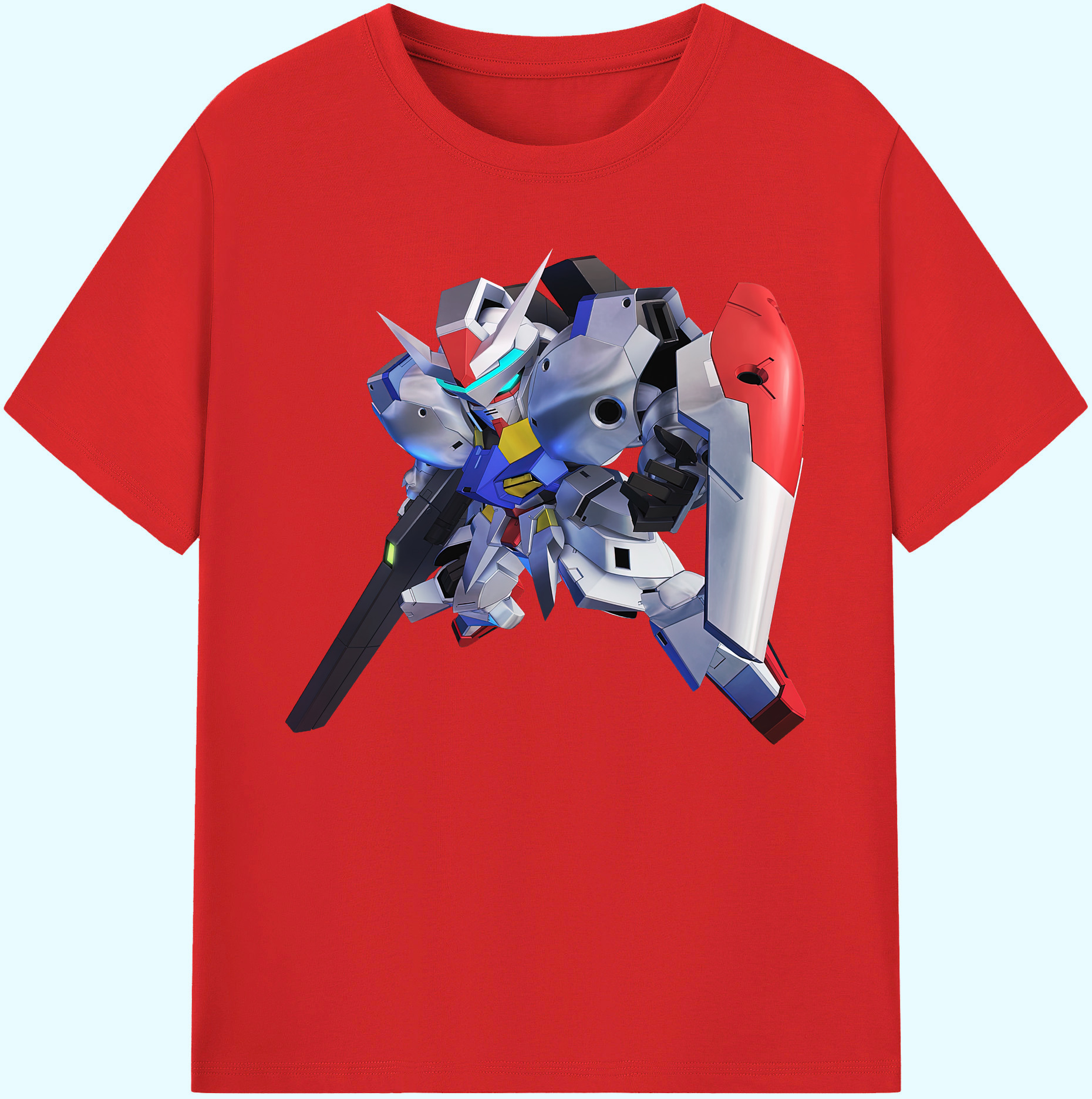 （画像用） 機動戦士ガンダム Mobile Suit Gundam 綿100％ メンズ半袖Tシャツ｜肌触りやわらか＆通気性